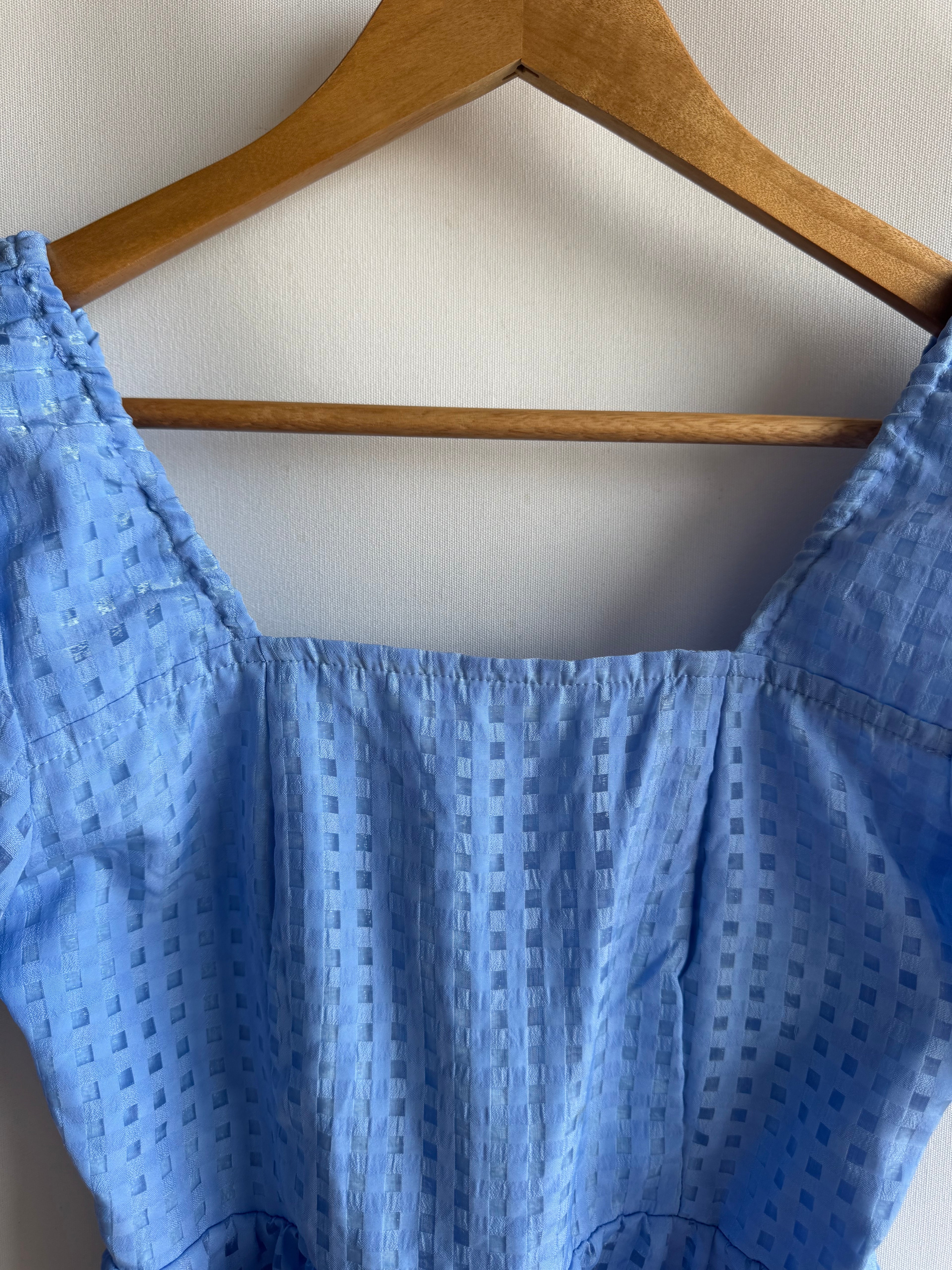 Vestido pre-loved romántico azul (T.S)