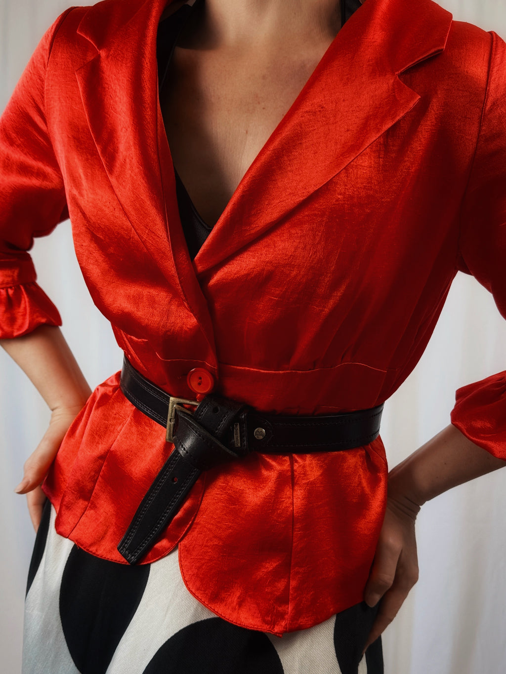 Blazer satinada vintage Delban