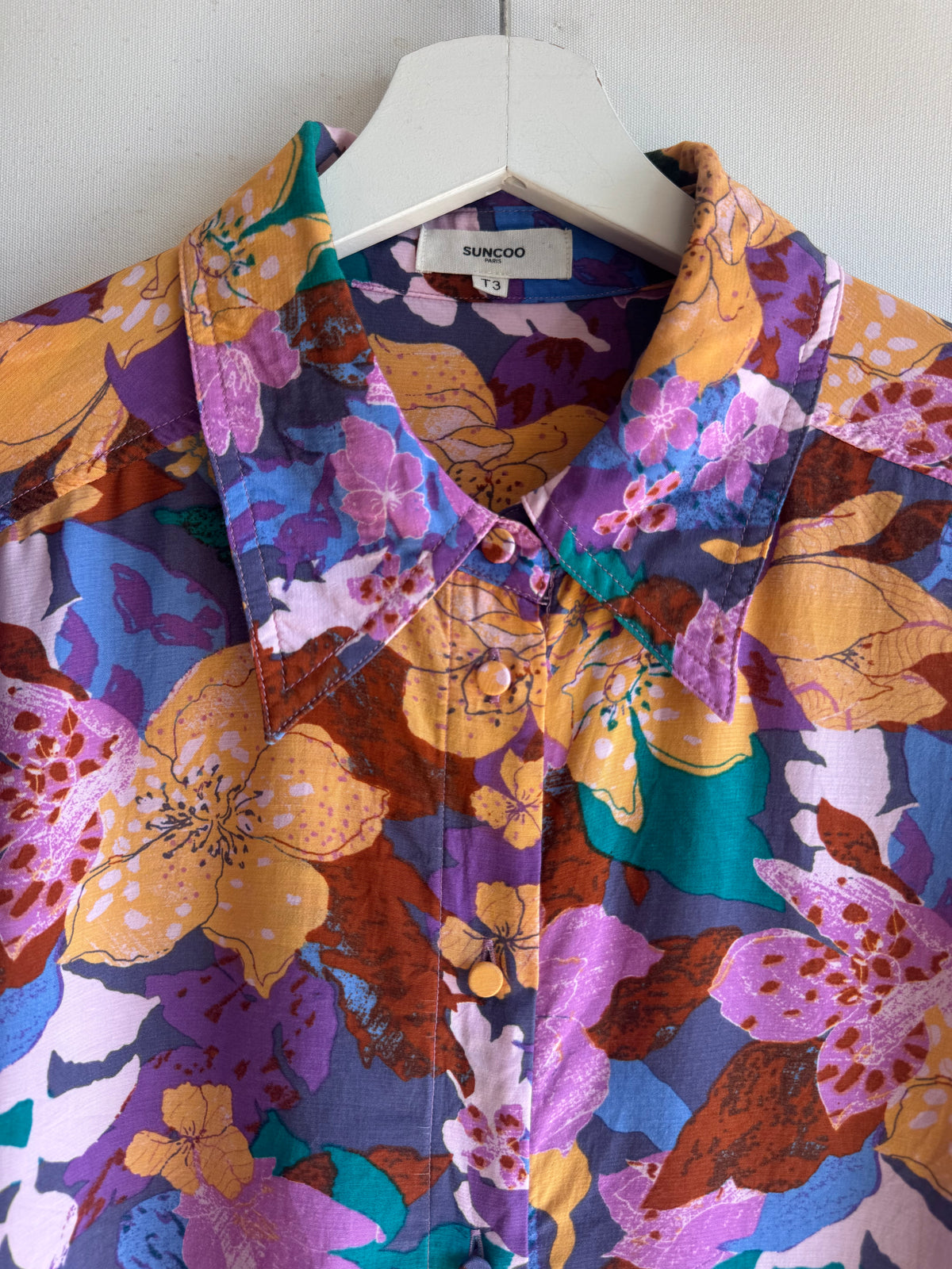 Camisa Floral Retro SUNCOO Paris | Pieza Única