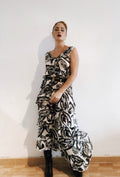 Vestido Dea Kudibal Frankie 90% Seda Mulberry Paisley Volantes Asimétrico