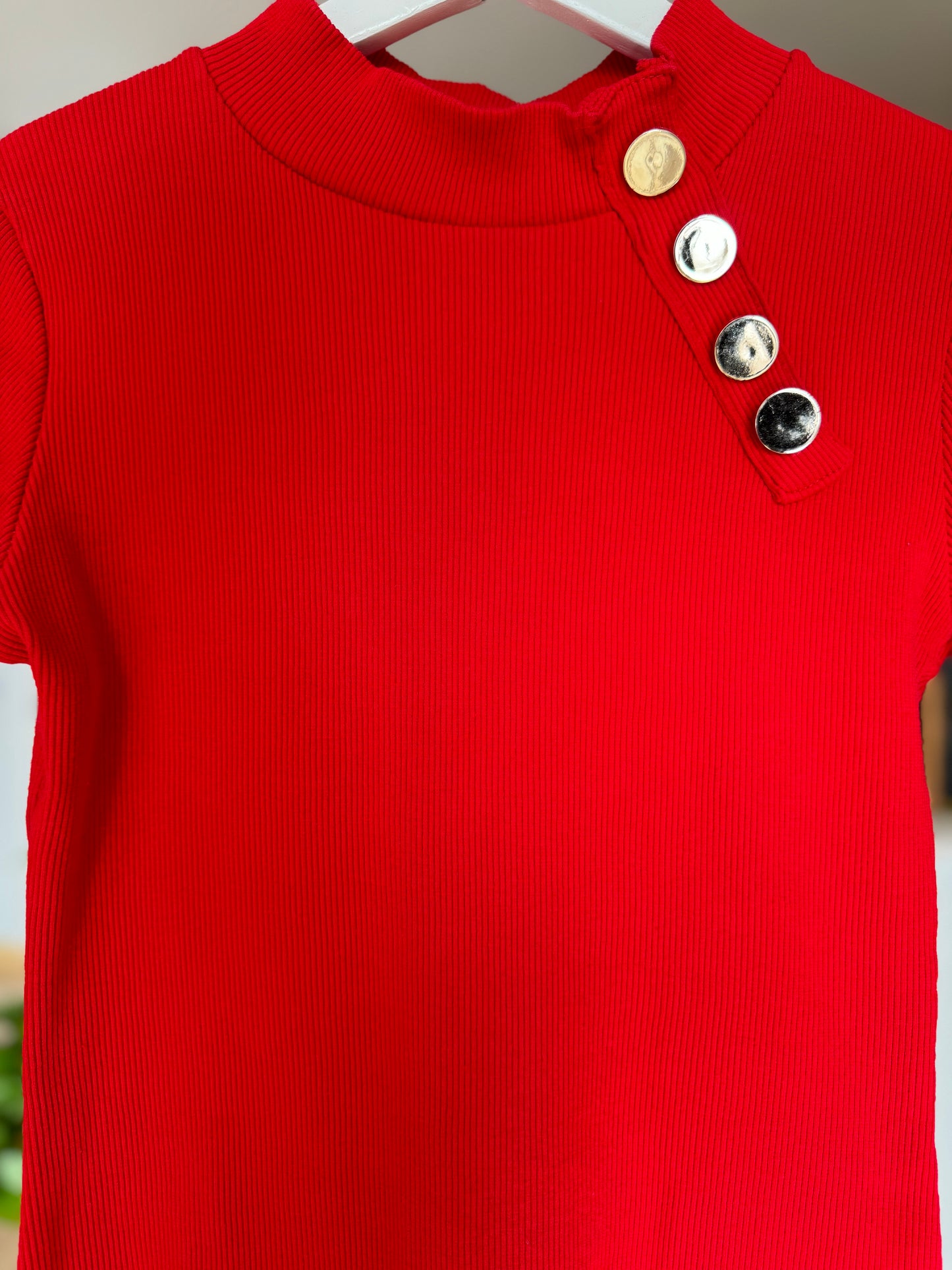 Vestido punto rojo