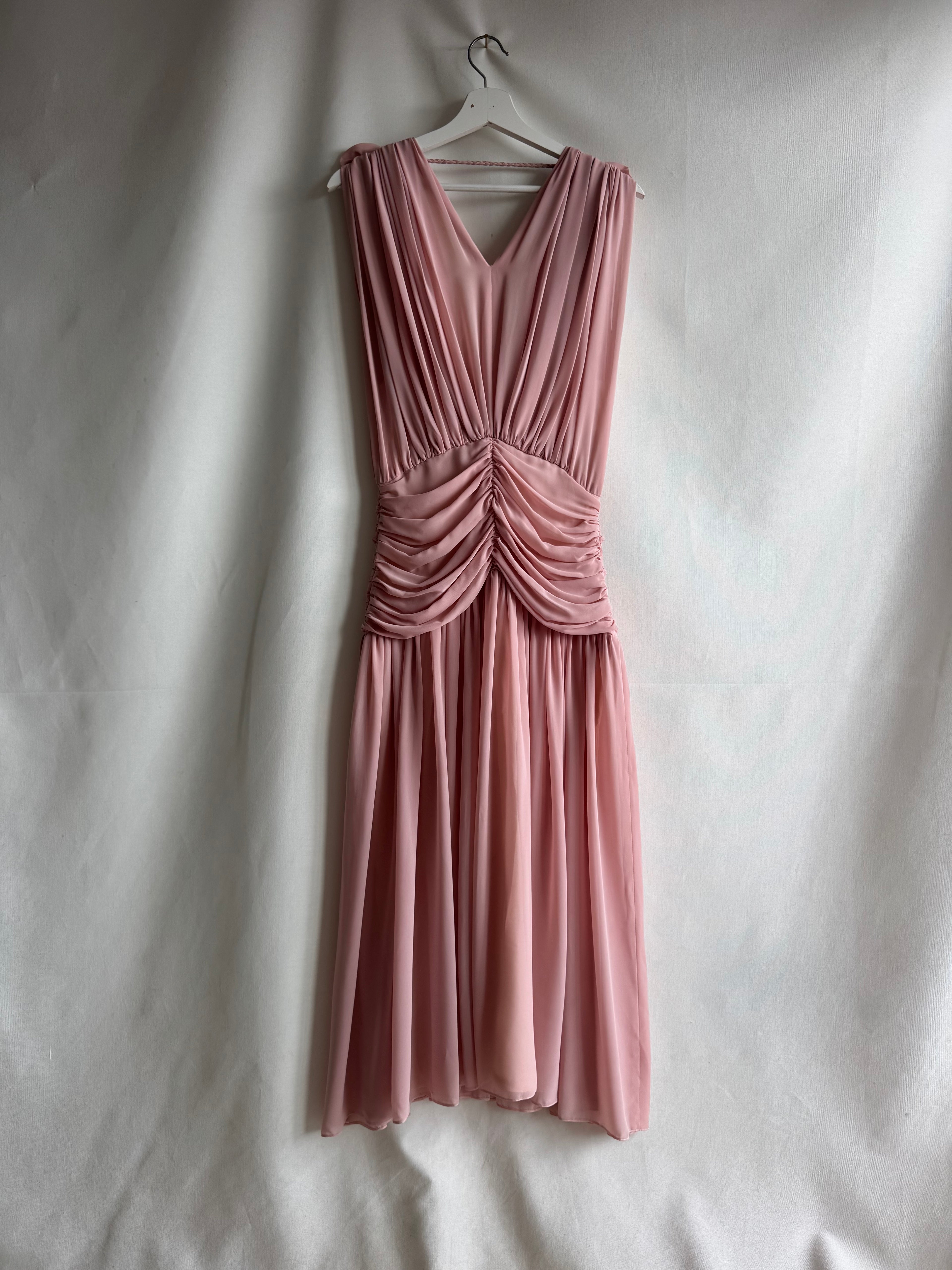 Vestido vintage drapeado Olympia (T.S)