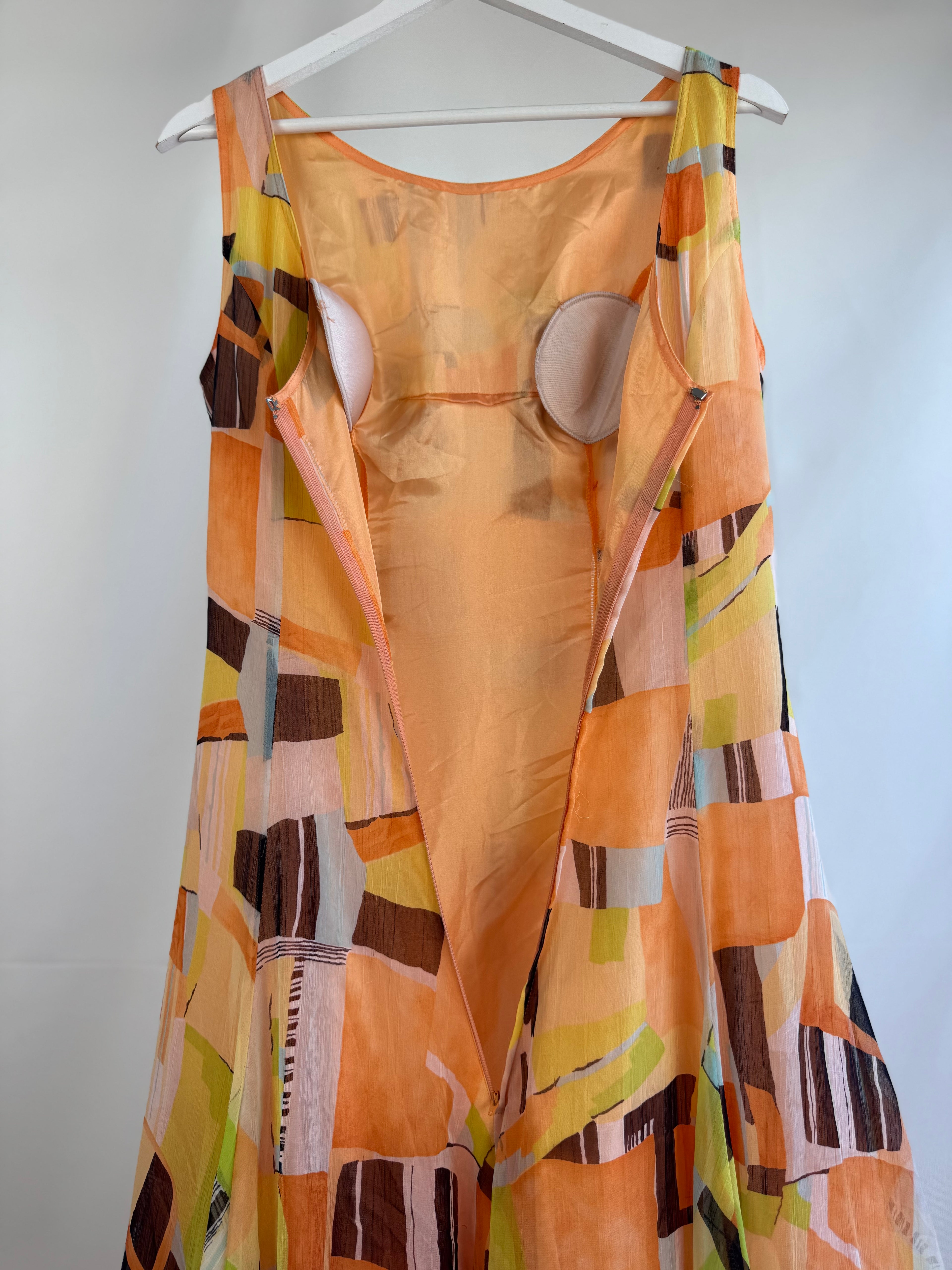 Vestido vintage tulipán con can-can