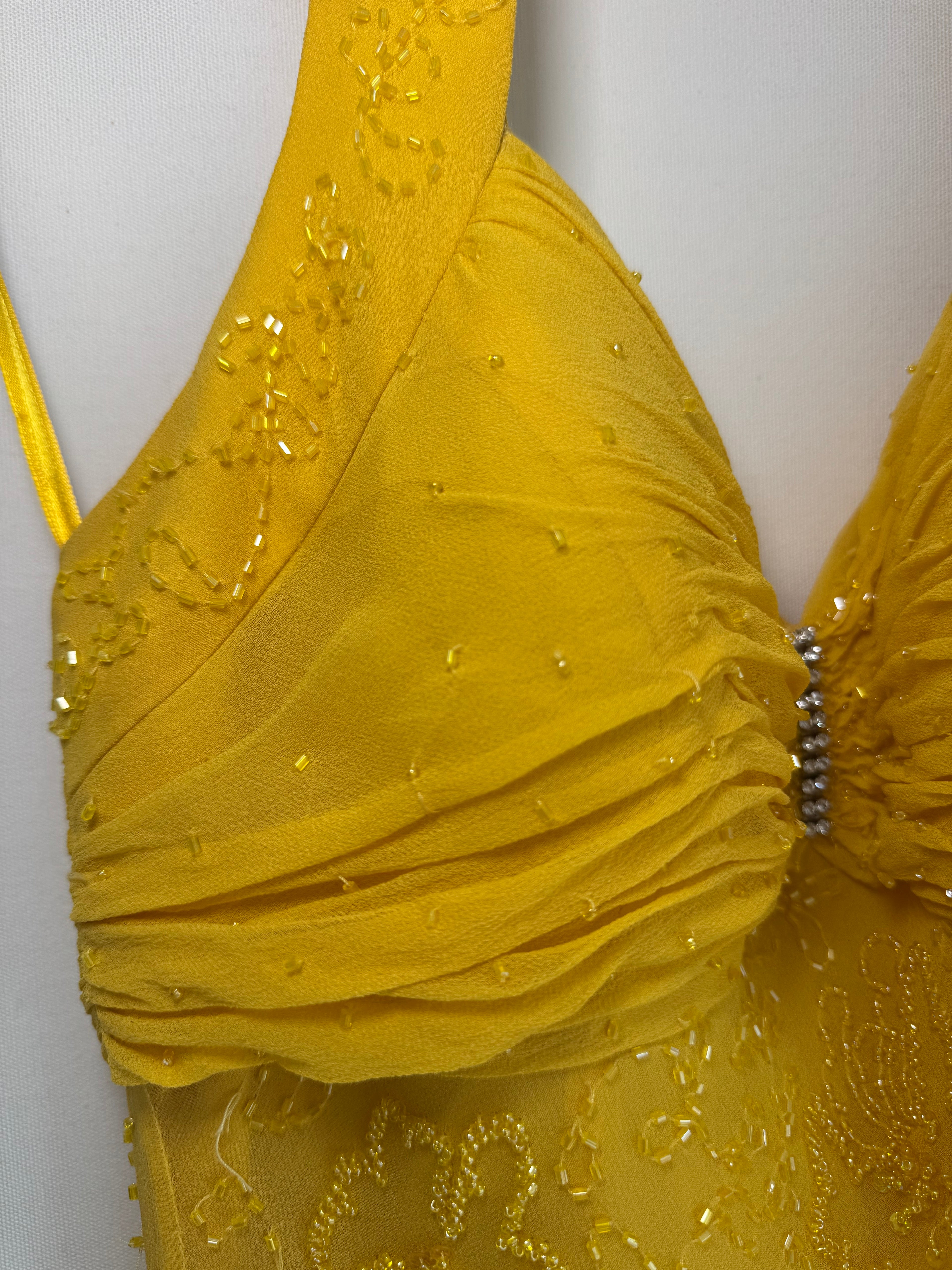 Vestido largo vintage seda Euromoda Collection