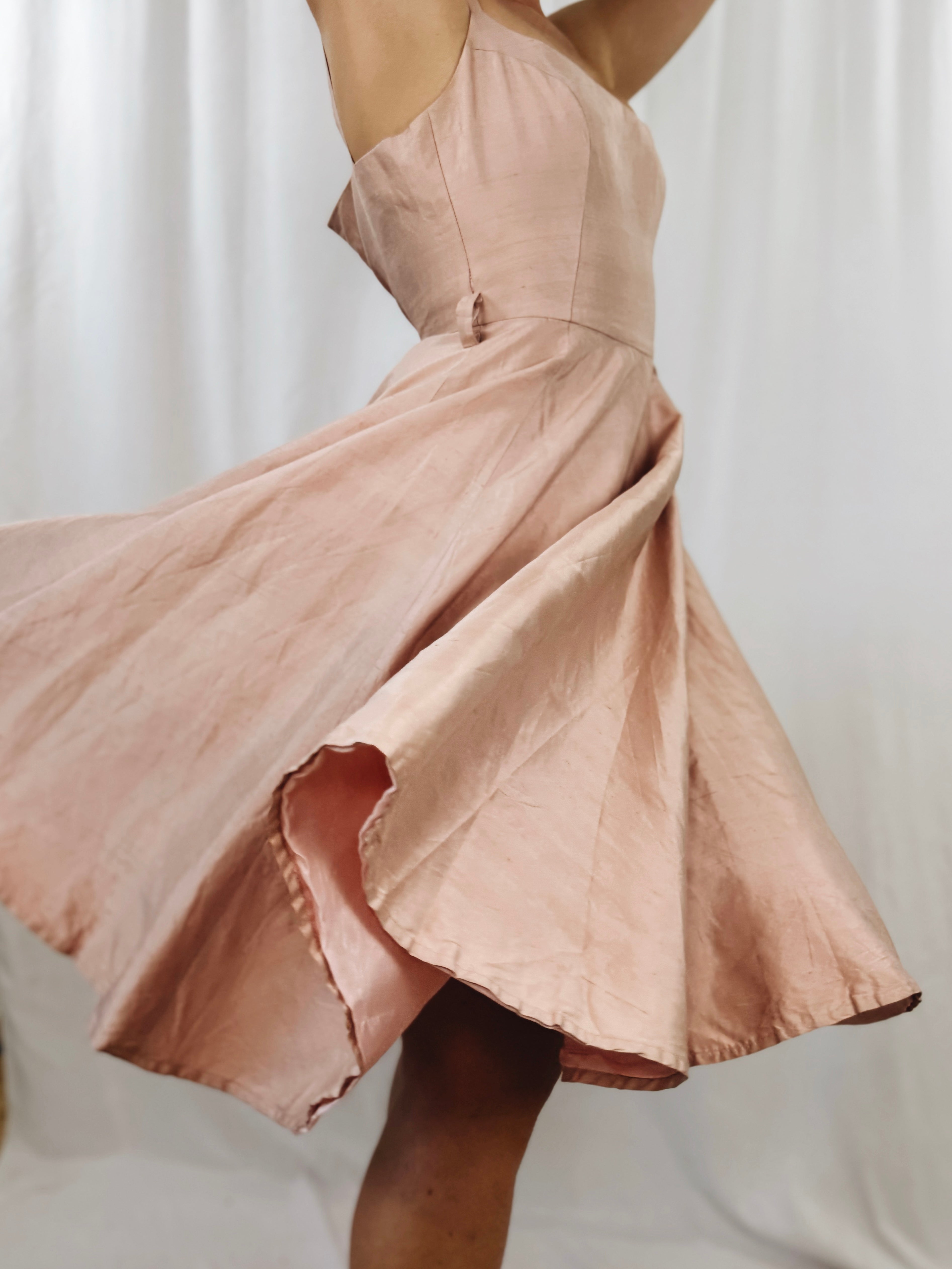 Vestido vintage seda