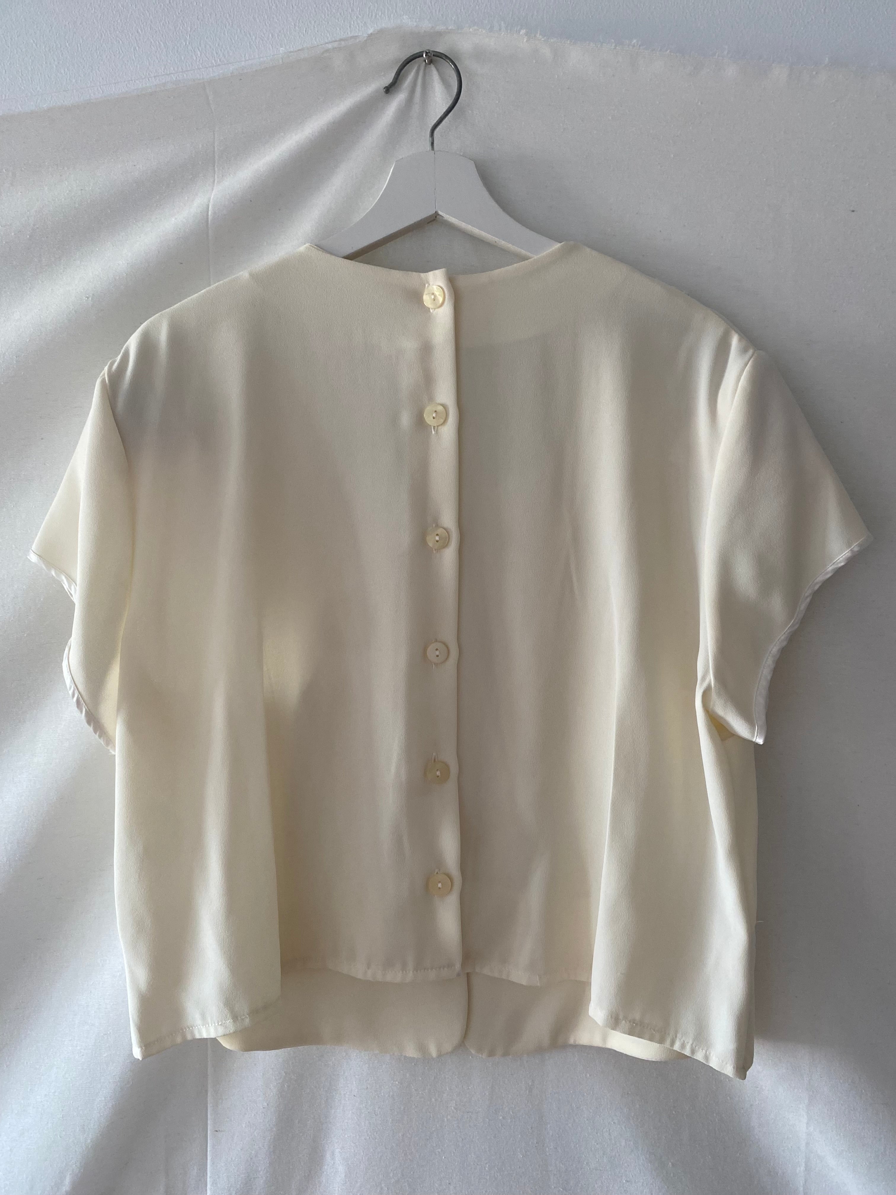 Blusa vintage marfil 80s (T.50)