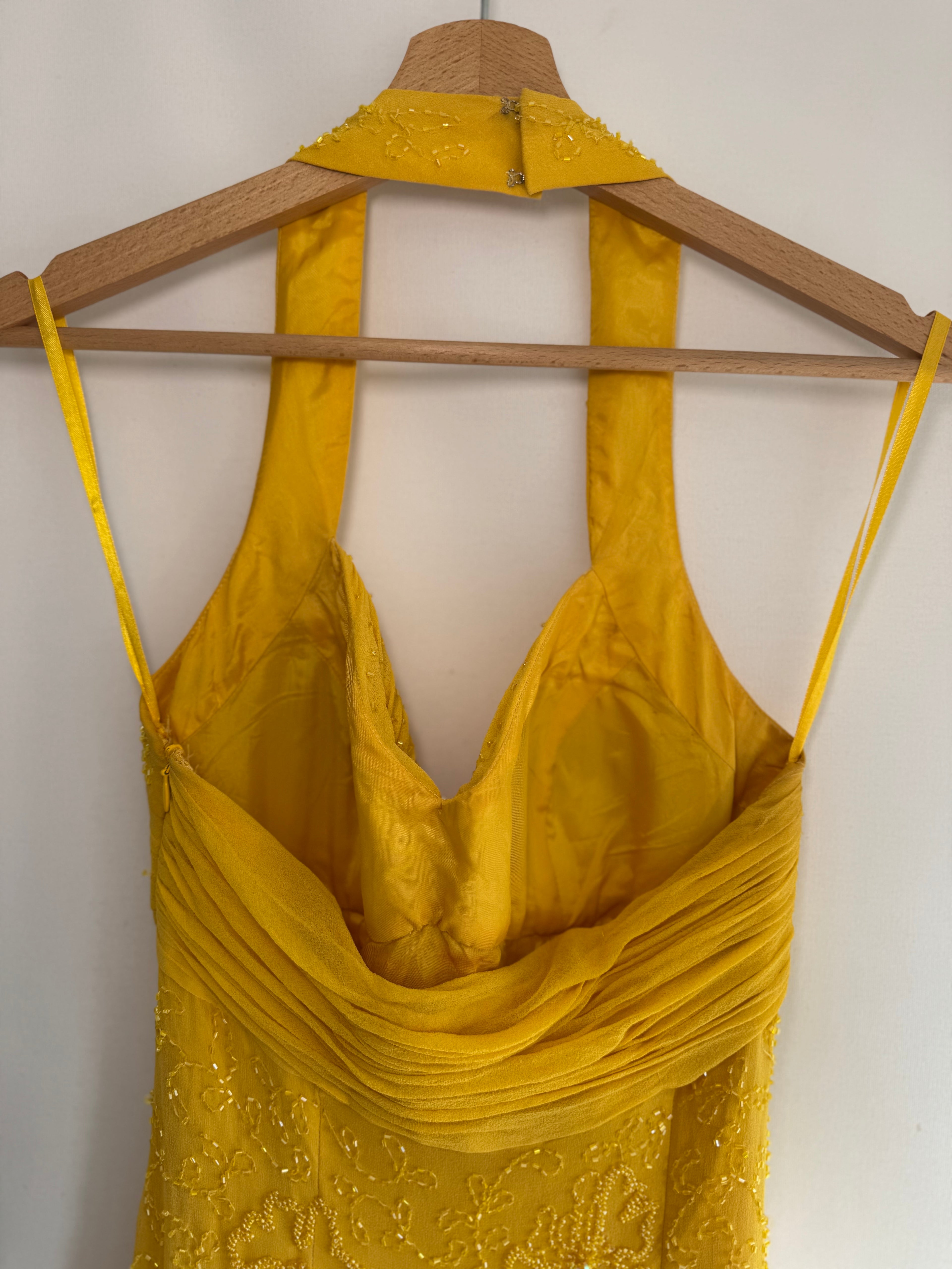 Vestido largo vintage seda Euromoda Collection