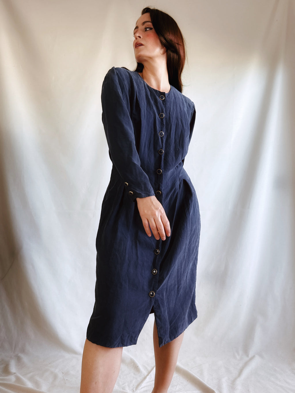 Adrianna Papell Vintage Silk Dress · 100% Seda · Pieza Única
