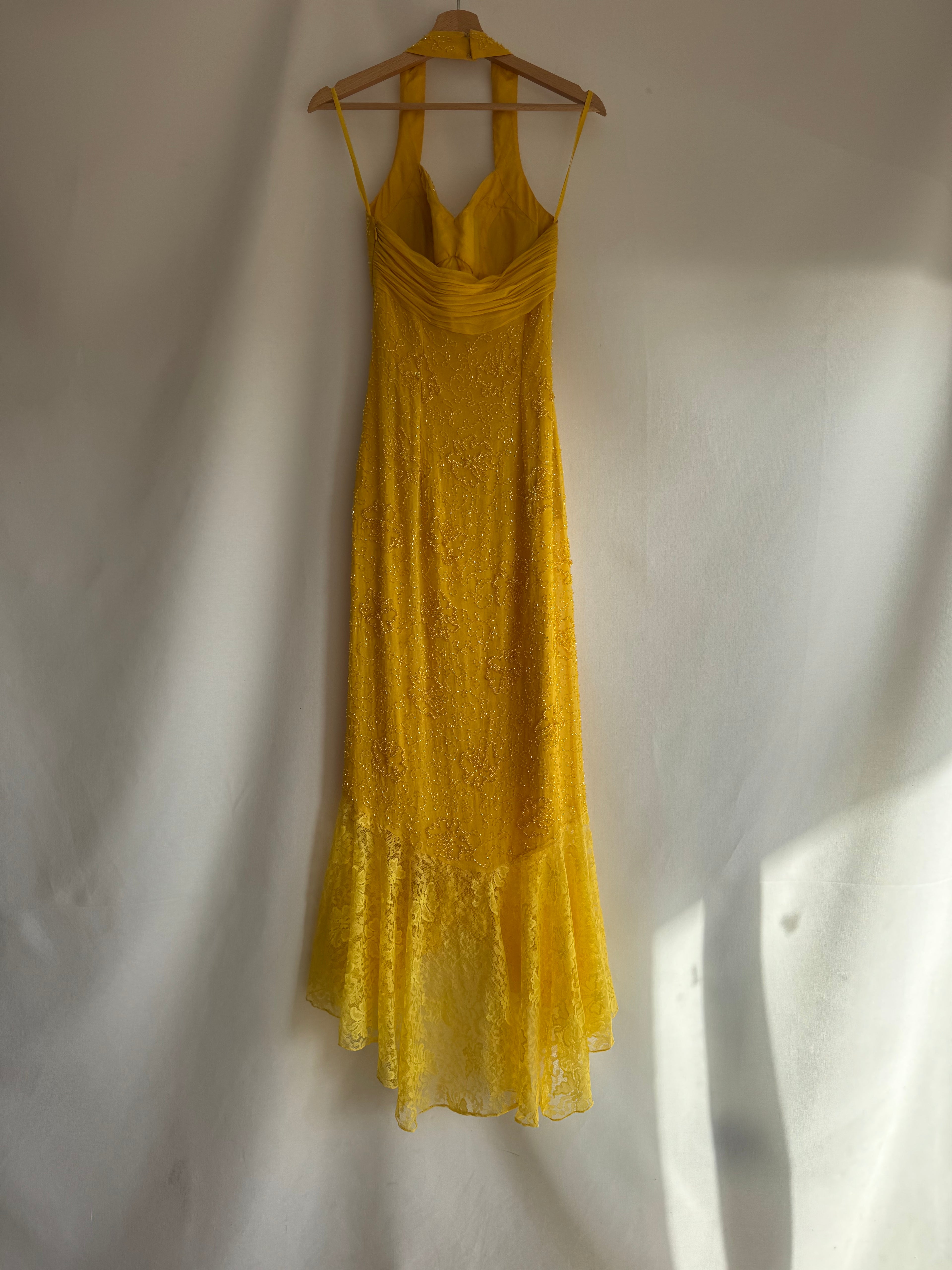 Vestido largo vintage seda Euromoda Collection