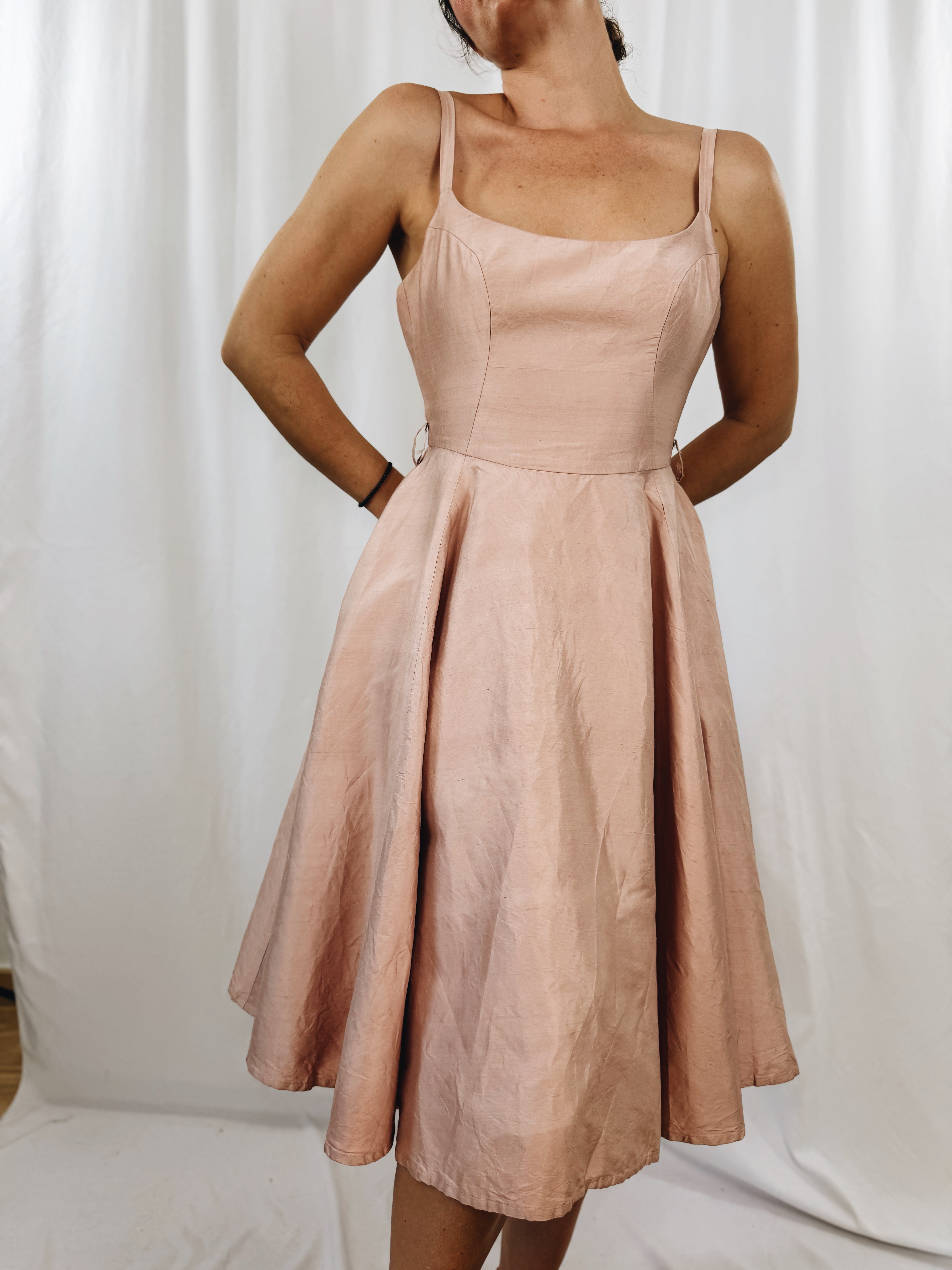 Vestido vintage seda