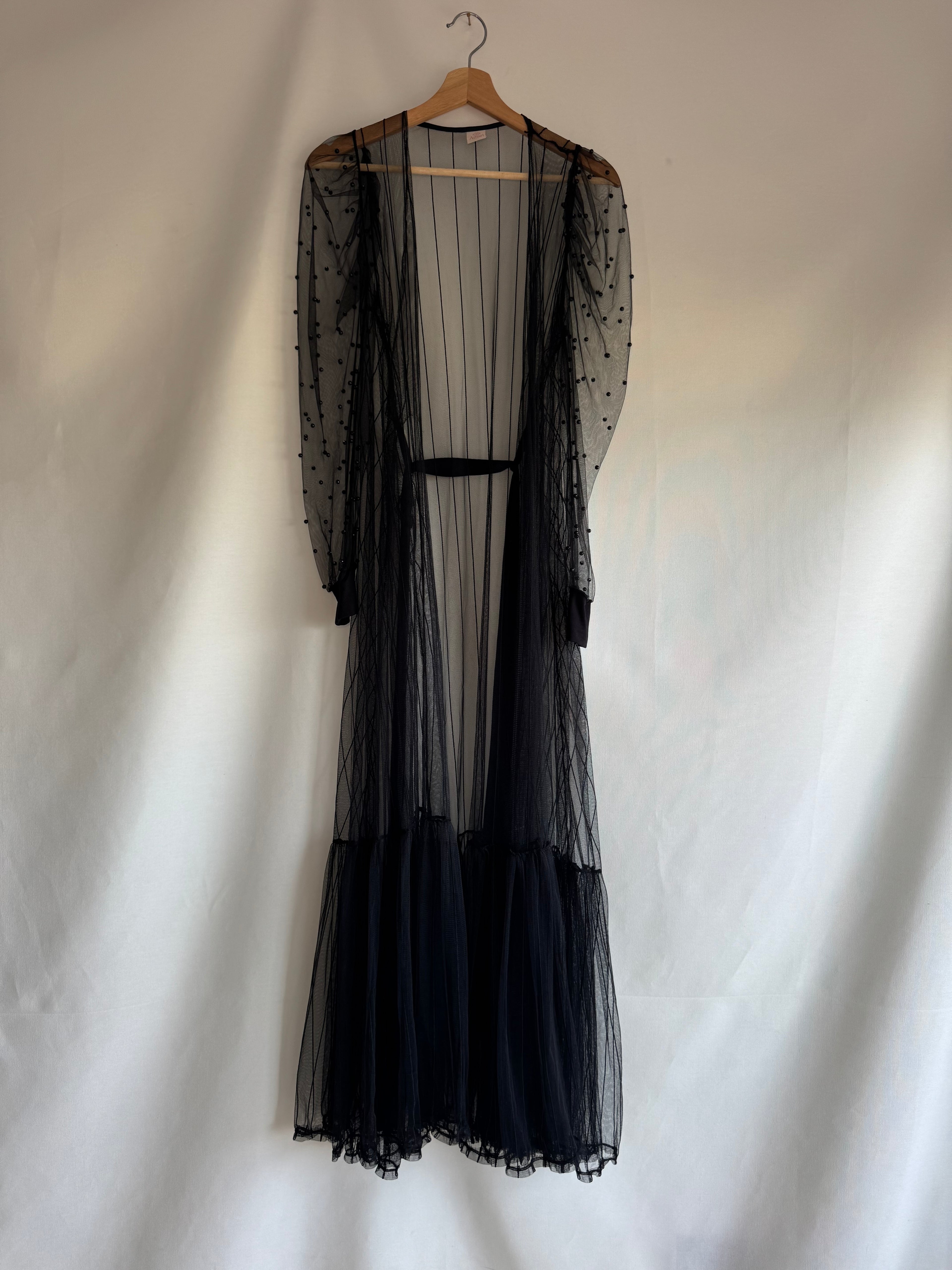 Vestido largo negro de tul – Amari ( T. S/M/L)