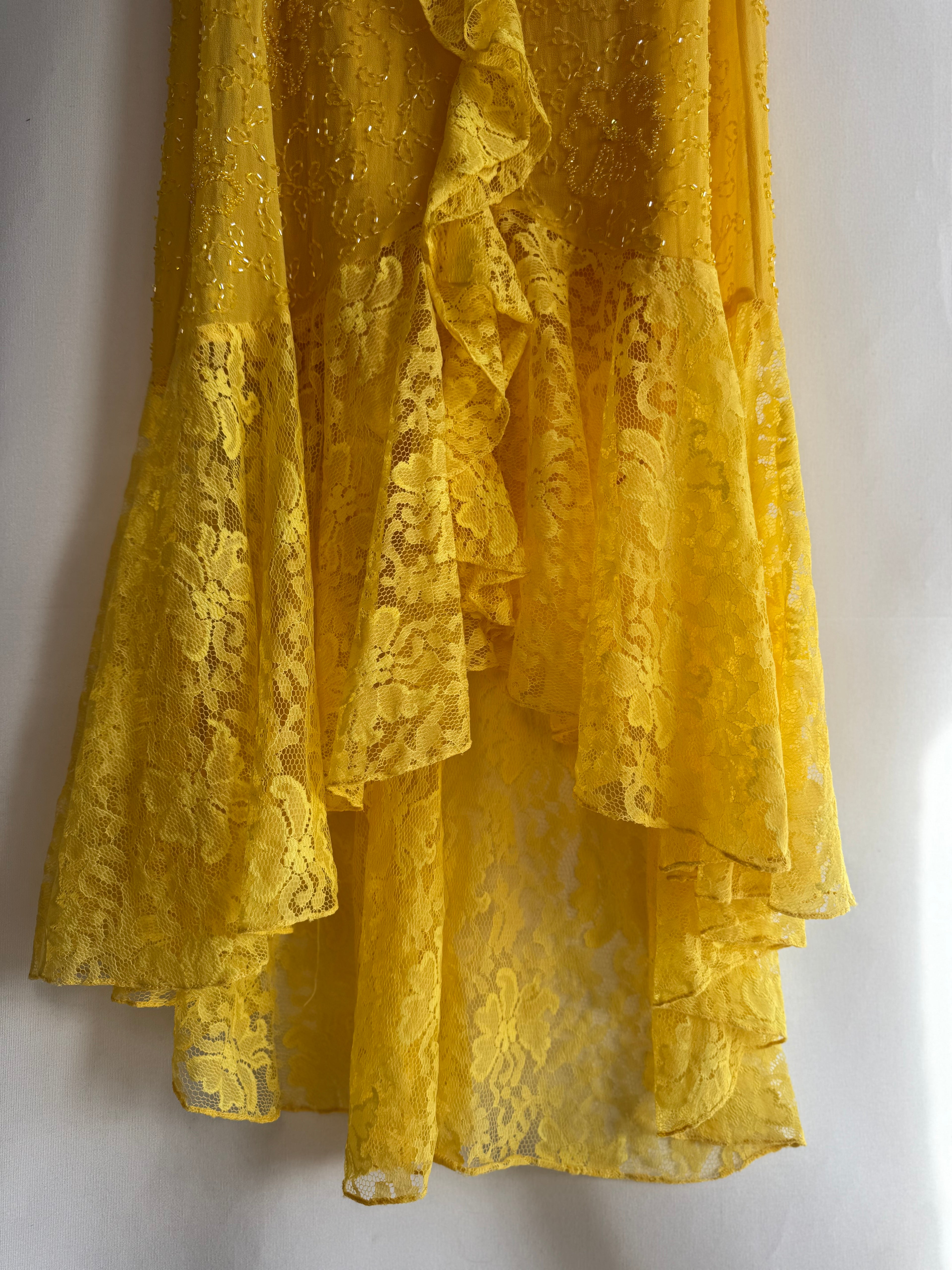 Vestido largo vintage seda Euromoda Collection