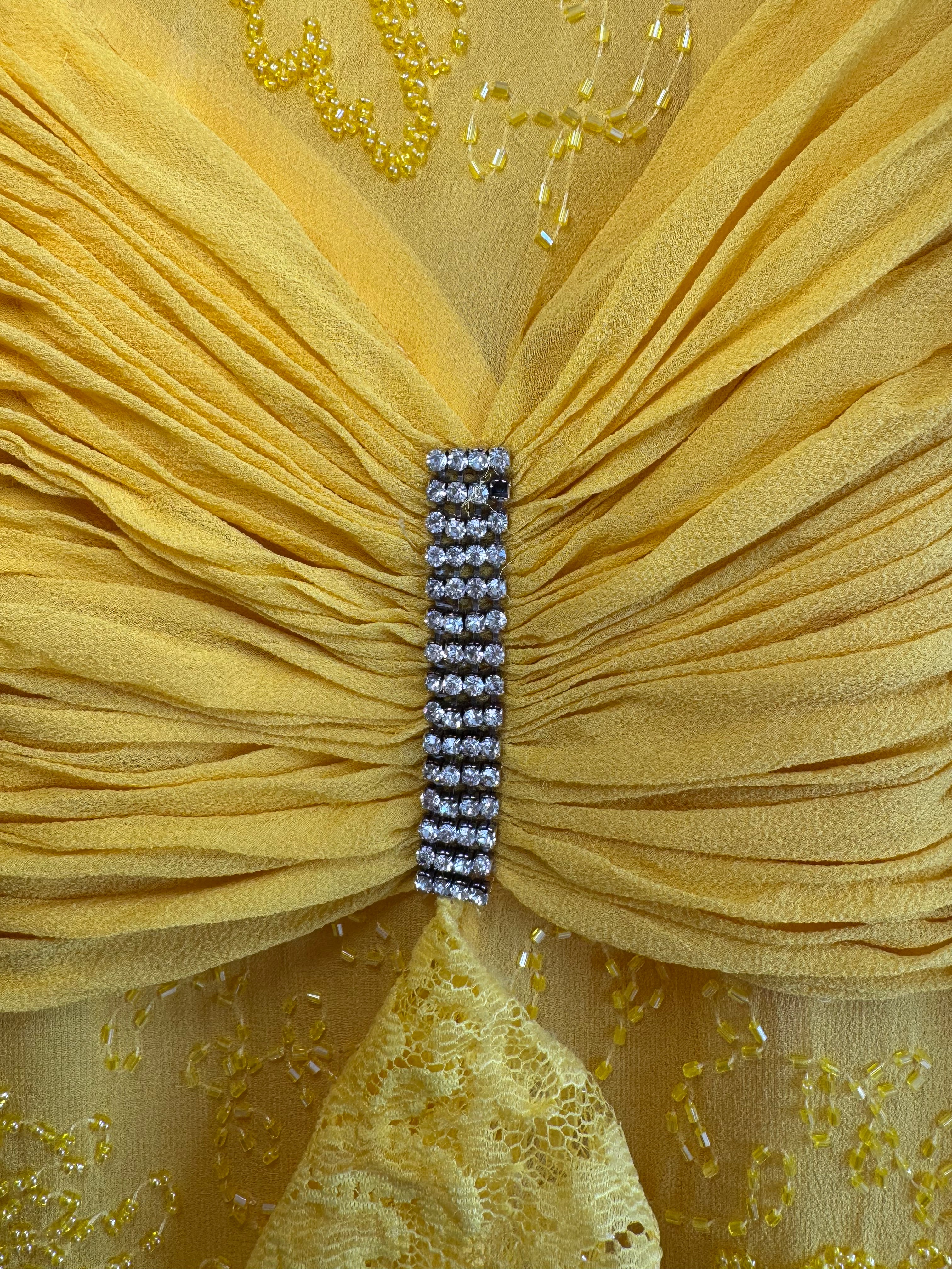 Vestido largo vintage seda Euromoda Collection