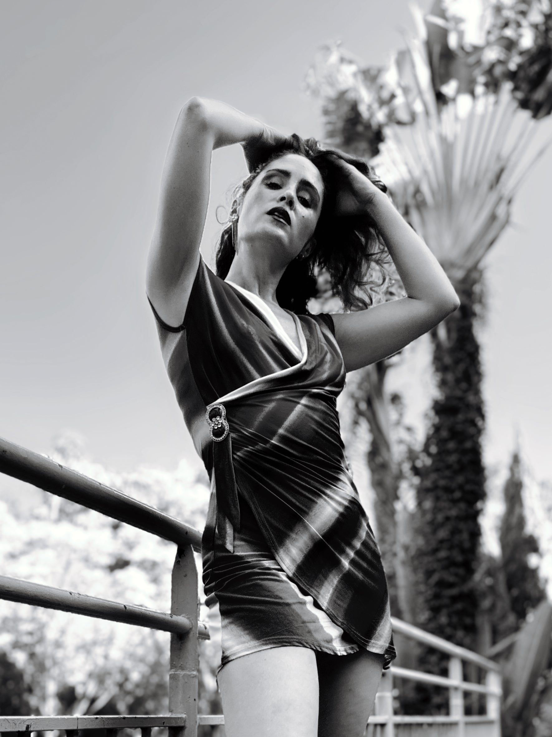 Vestido Vintage WIND Fashion Multicolor Drapé