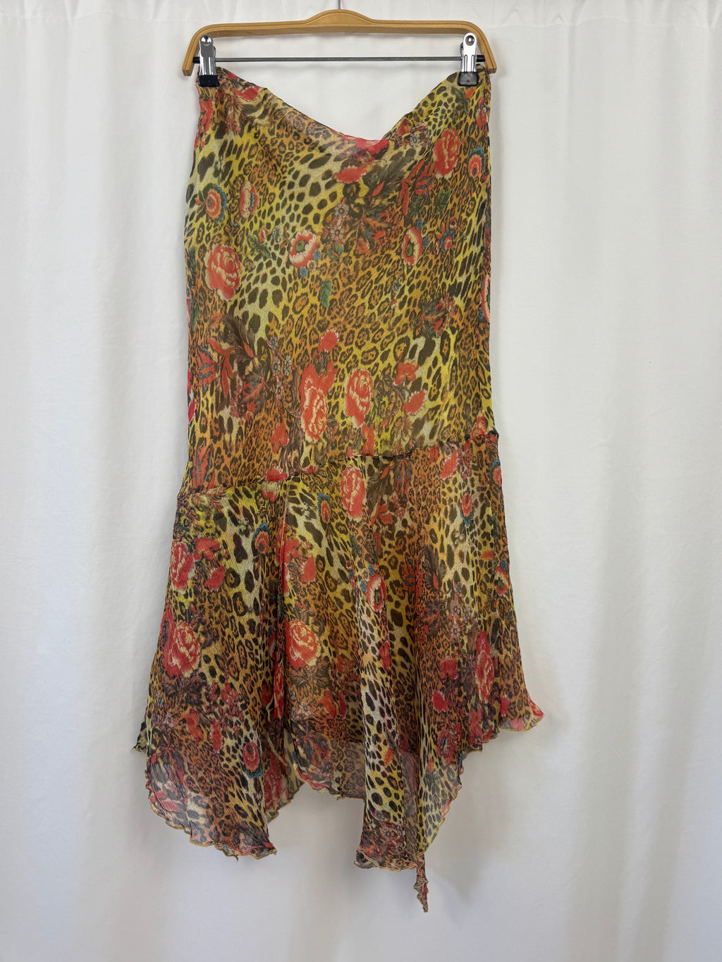 Falda vintage seda print