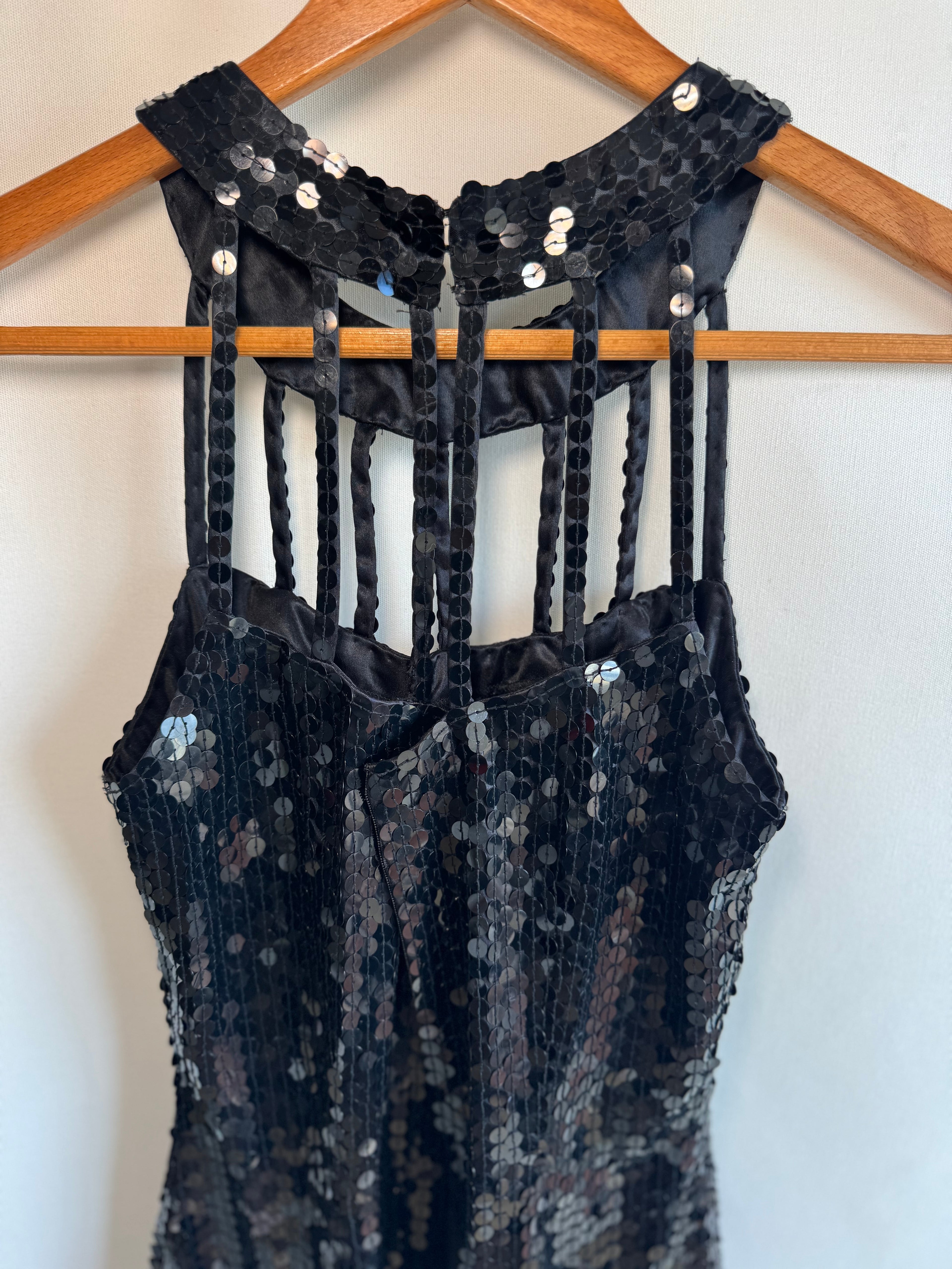 Vestido negro de lentejuelas – Niente ( T.36)