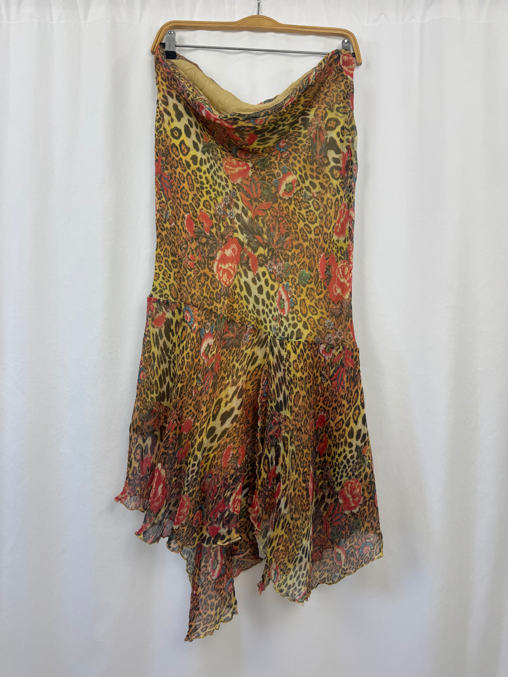 Falda vintage seda print