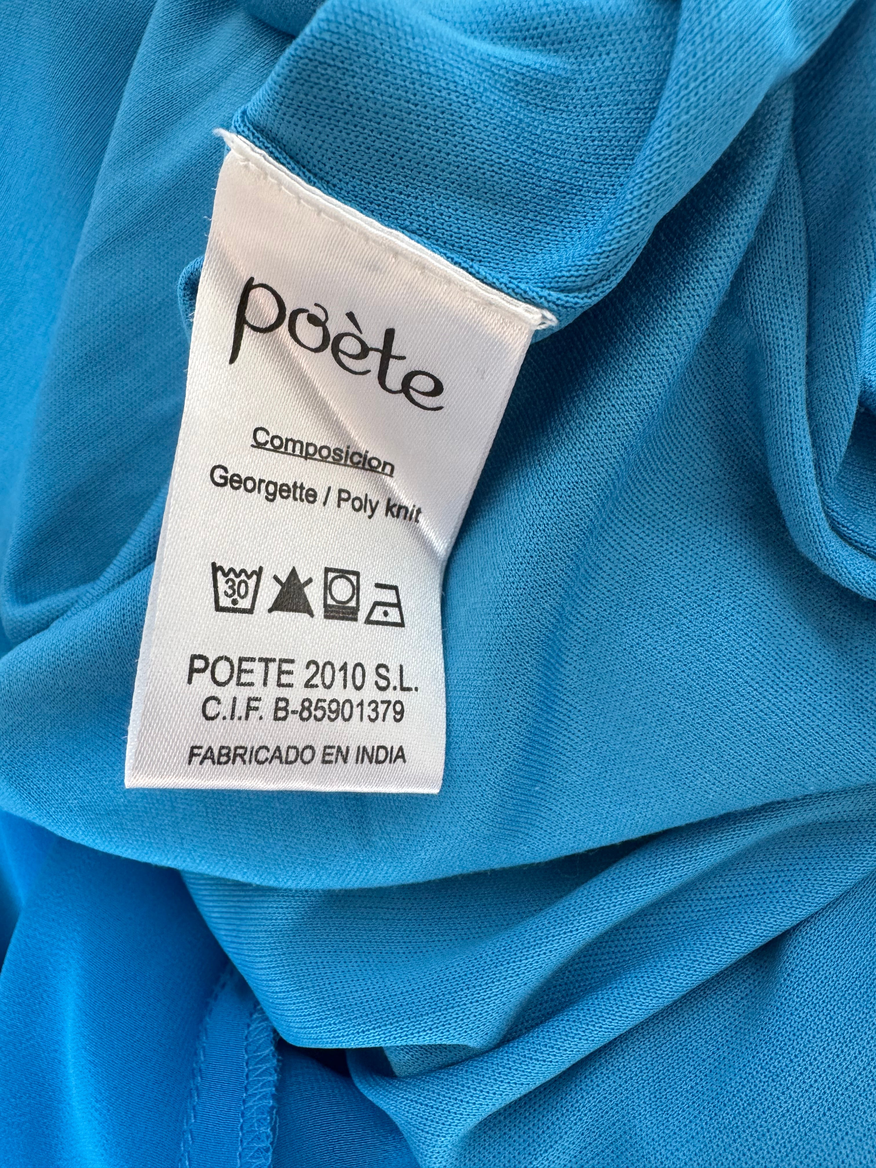 Vestido Largo Poète - Turquesa