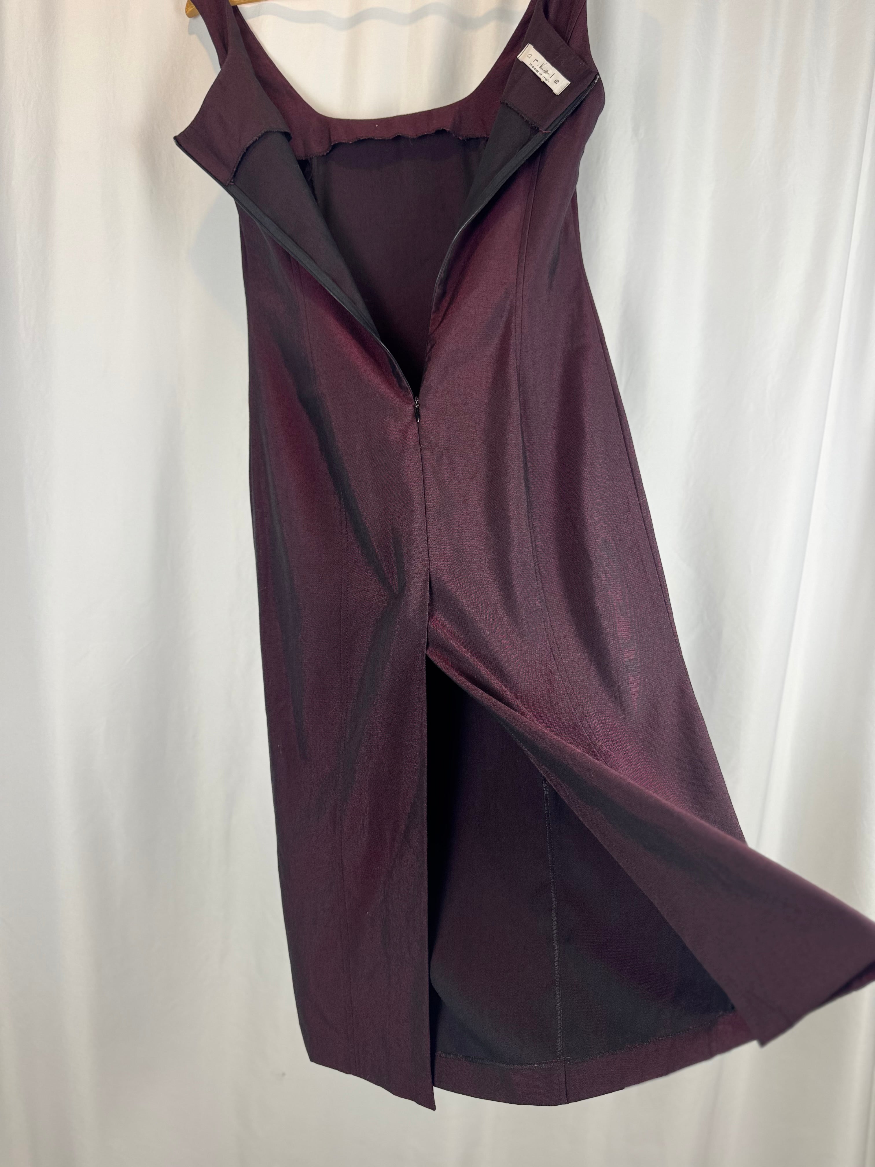 Vestido vintage berenjena (S|M)