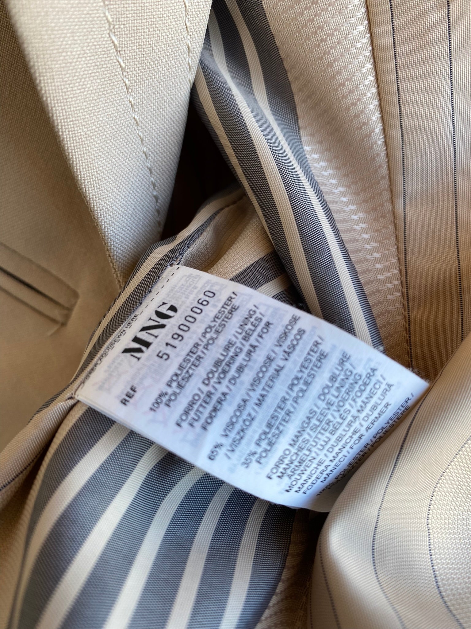 Blazer beige Mango