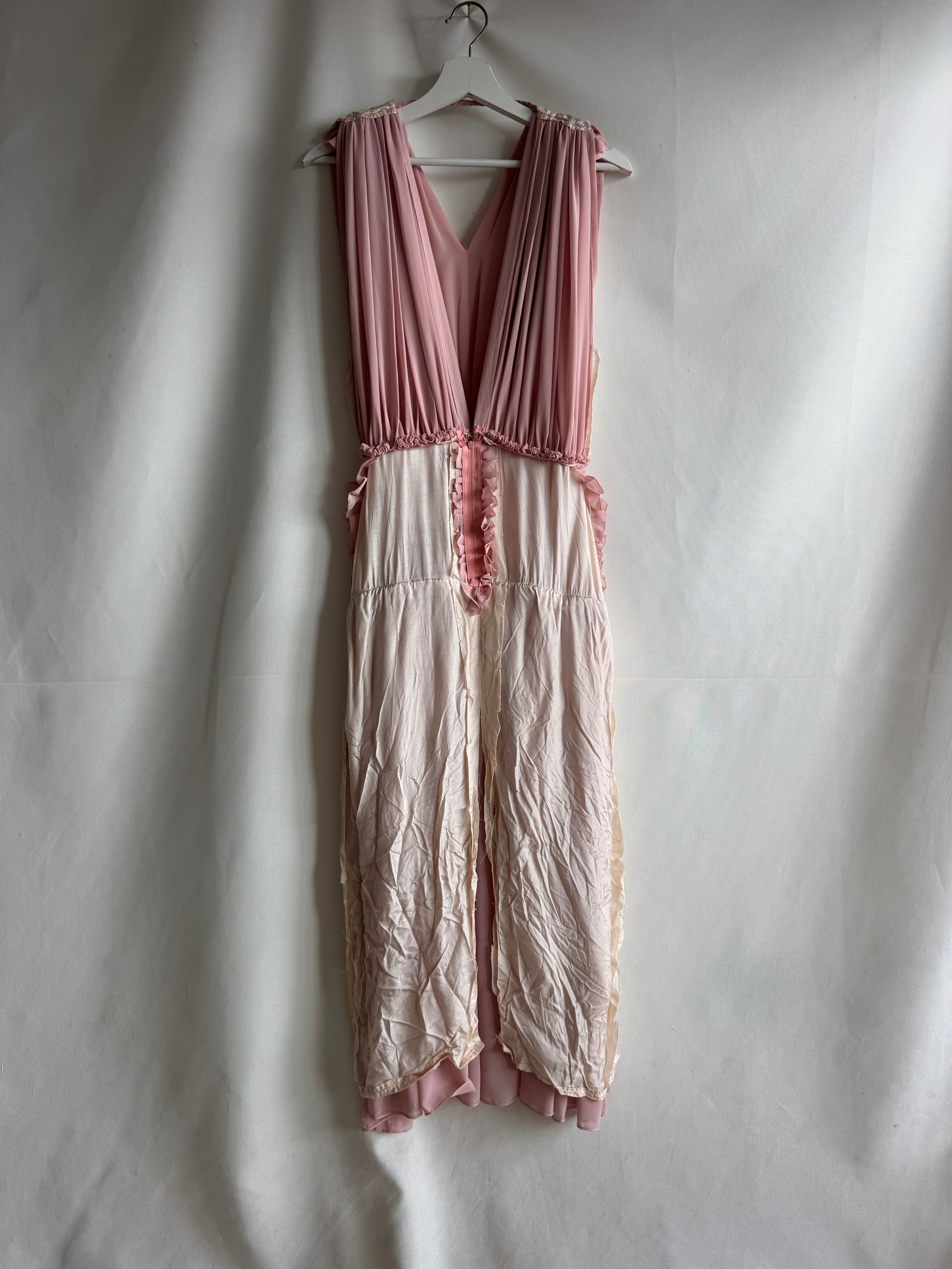 Vestido vintage drapeado Olympia (T.S)