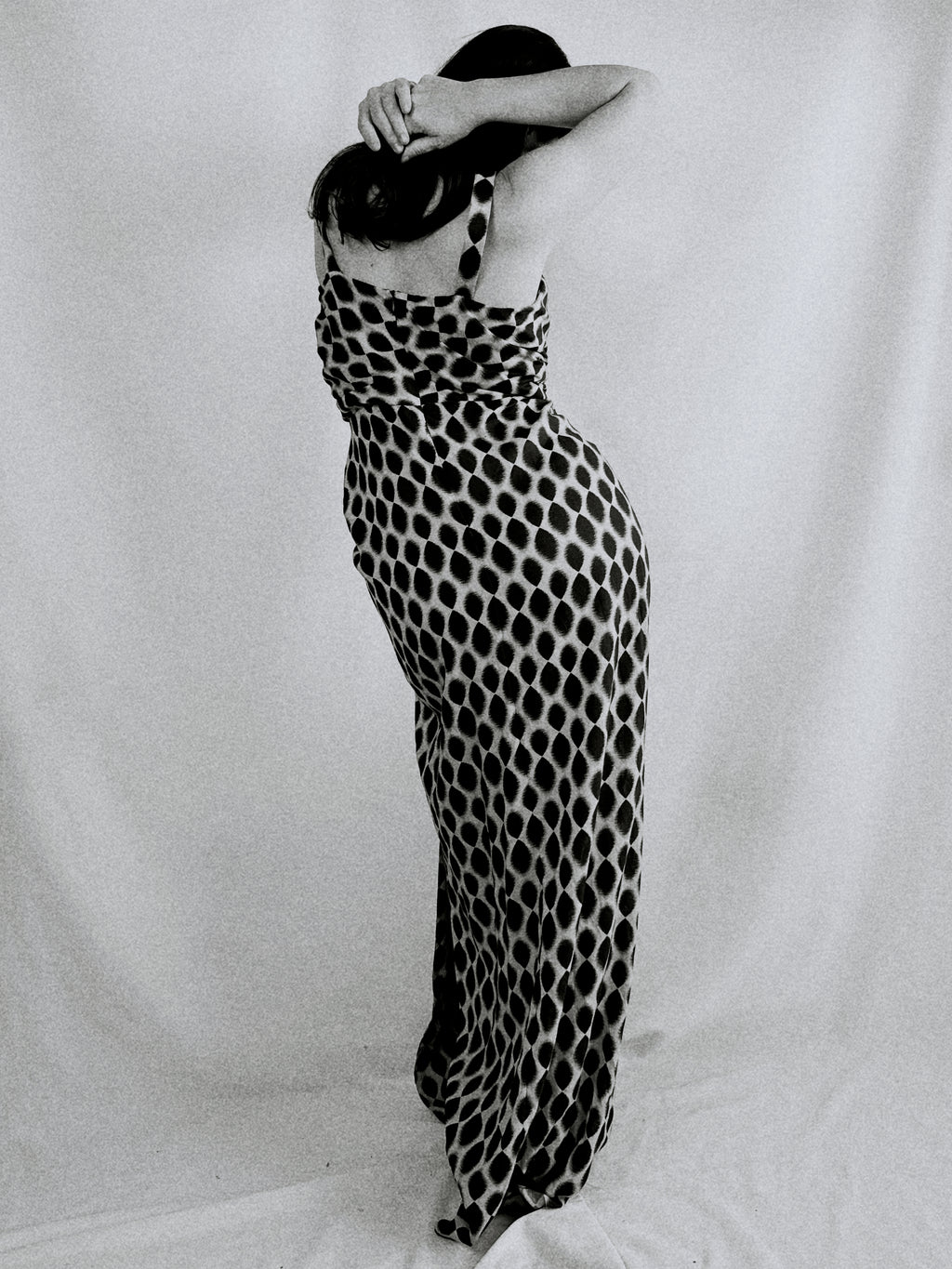 Vestido Vintage Aquascutum Seda & Lana · Made in Portugal · Designer Draped Maxi Dress