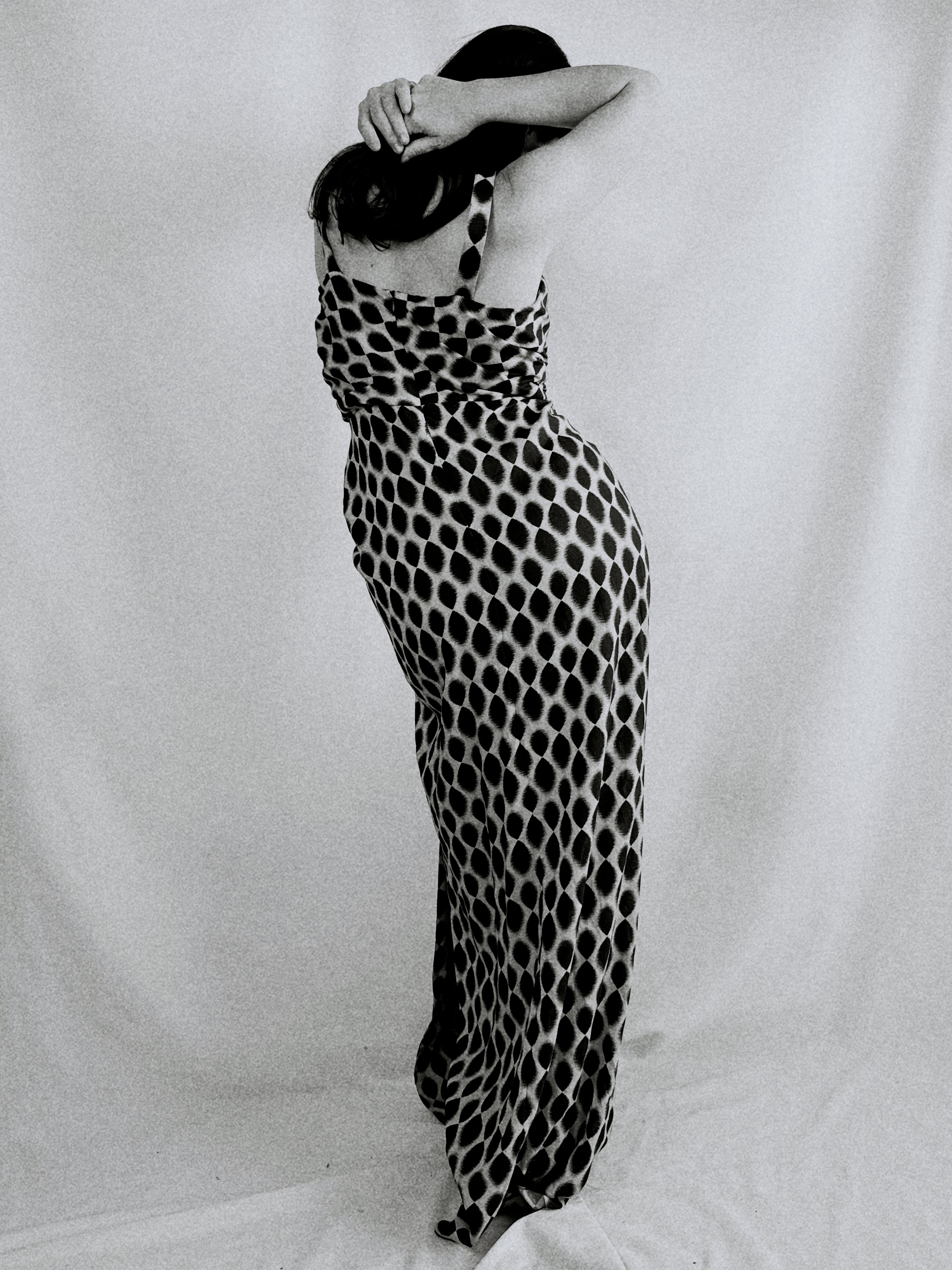 Vestido Vintage Aquascutum Seda & Lana · Made in Portugal · Designer Draped Maxi Dress