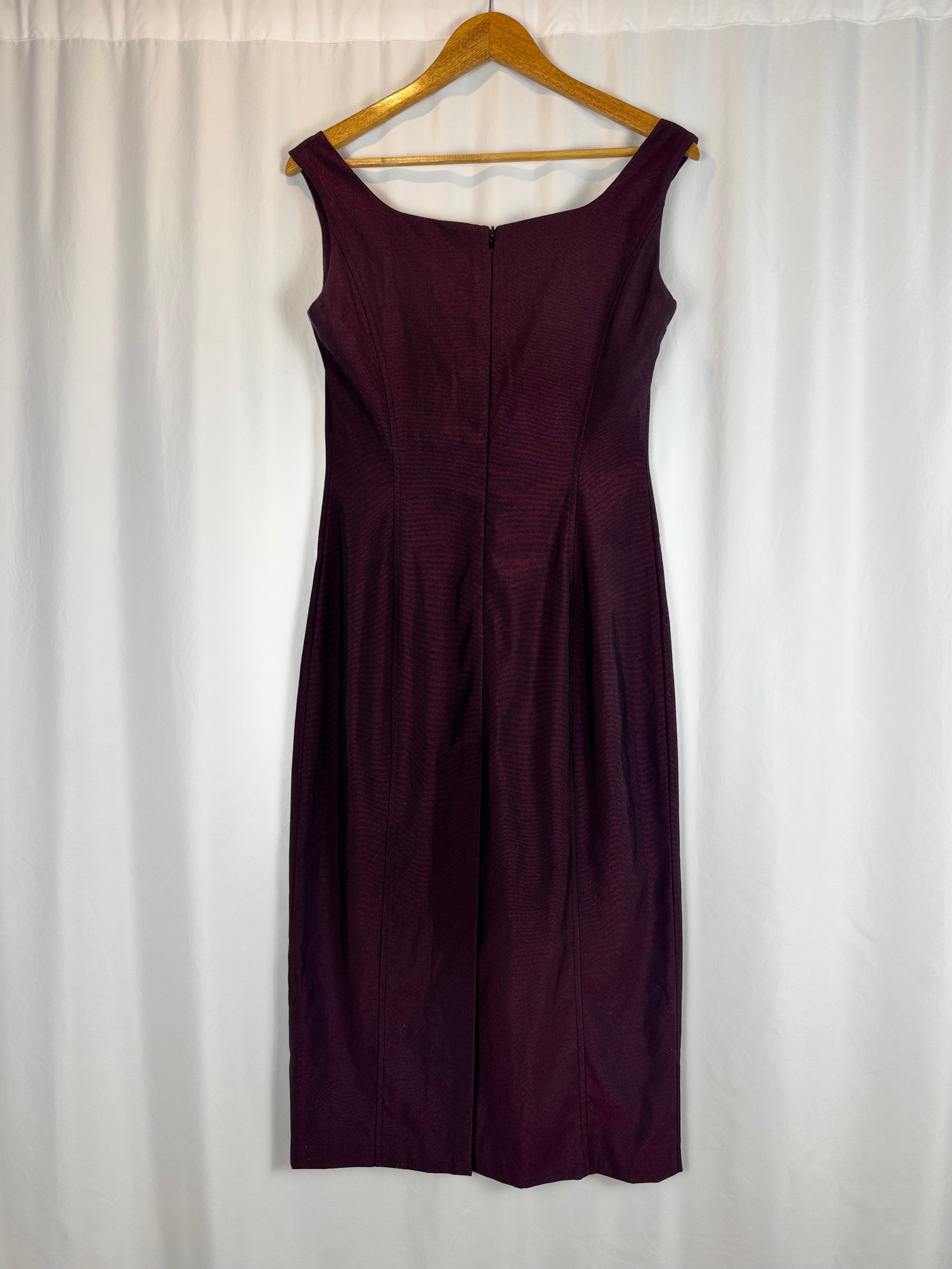 Vestido vintage berenjena (S|M)