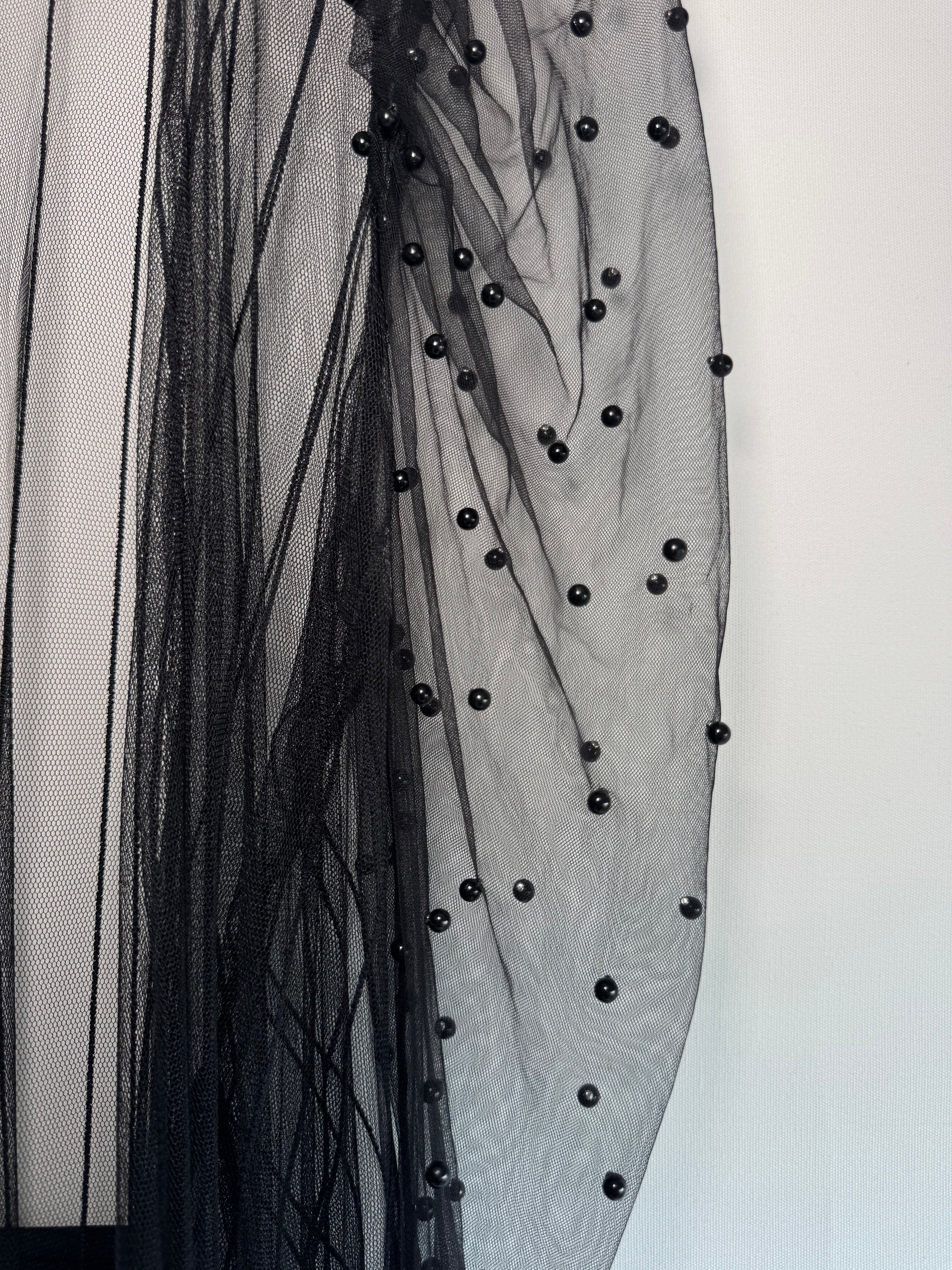 Vestido largo negro de tul – Amari ( T. S/M/L)