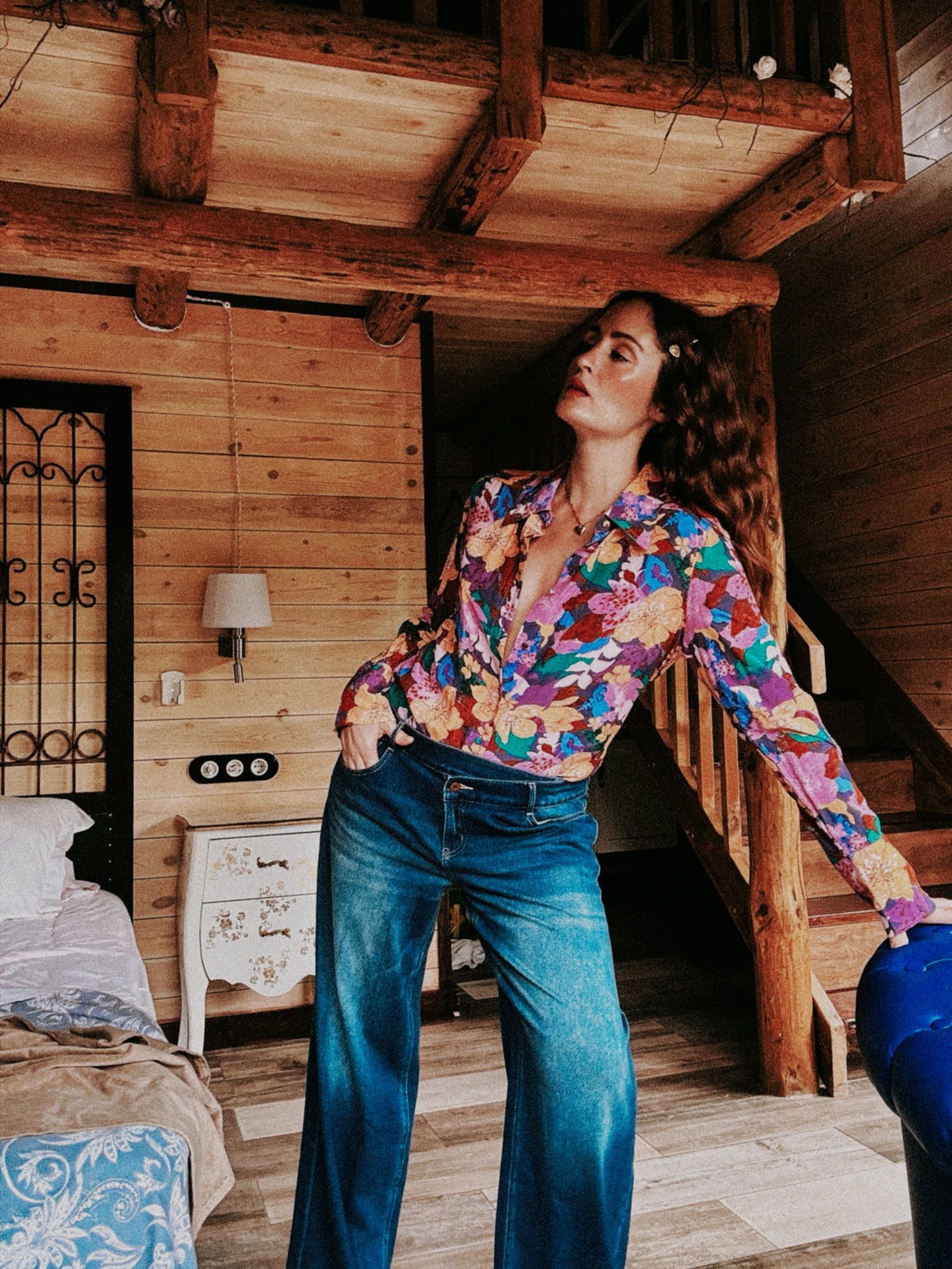 Camisa Floral Retro SUNCOO Paris | Pieza Única