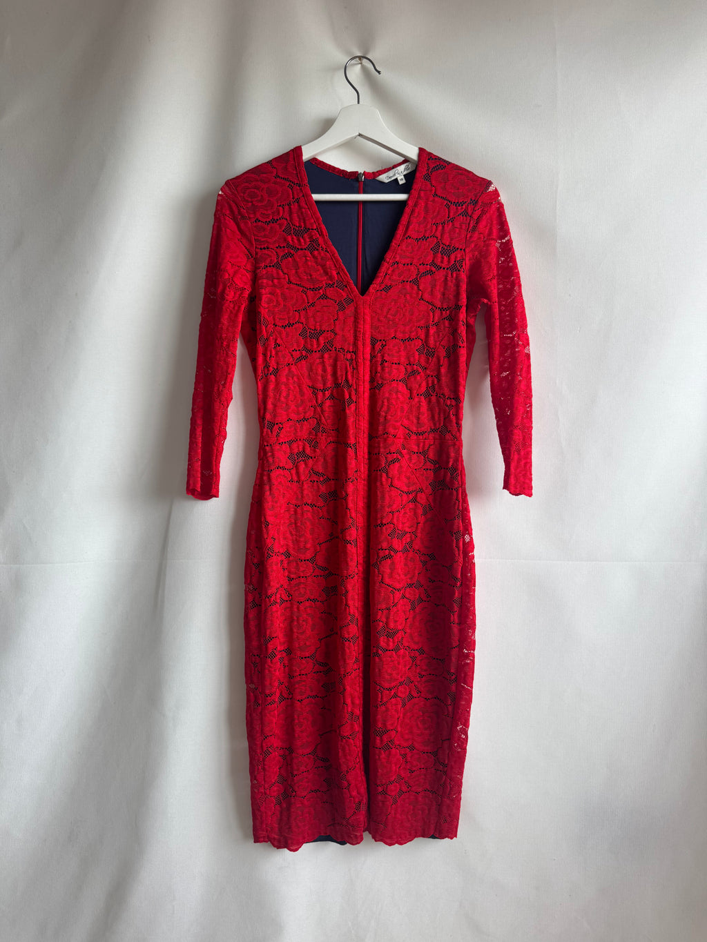 Vestido midi de encaje rojo – Damsel in a Dress (T.10)