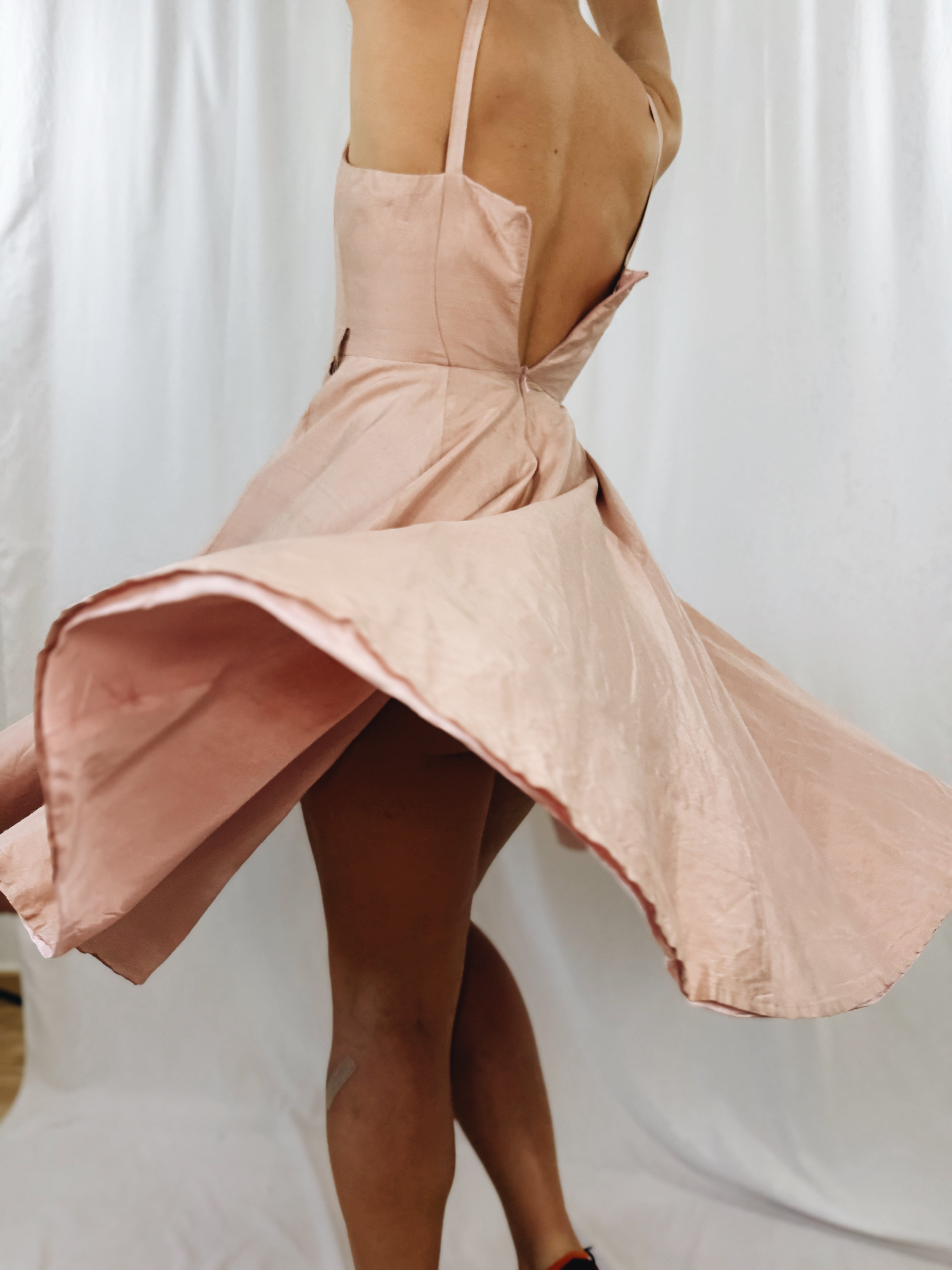 Vestido vintage seda