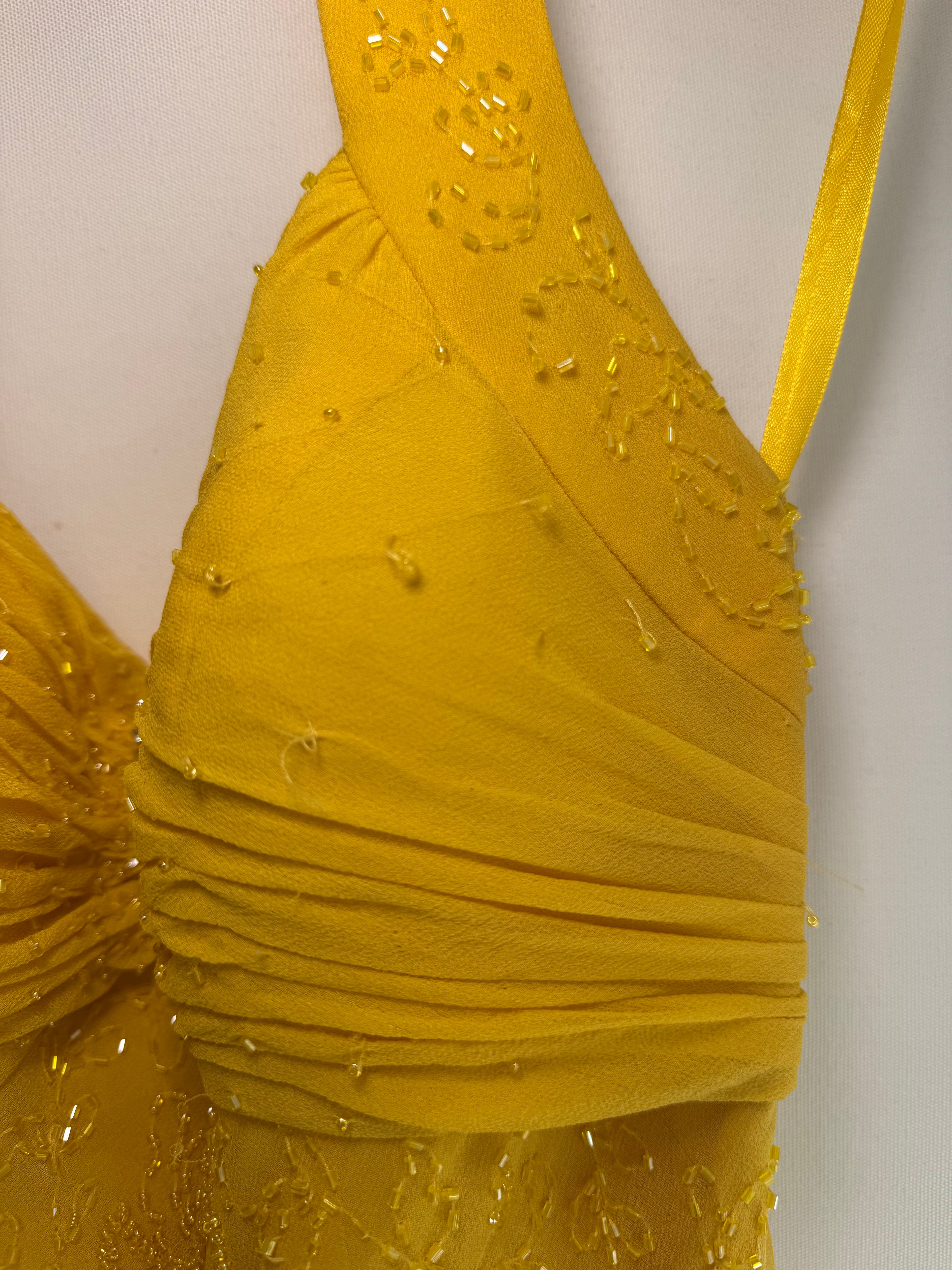 Vestido largo vintage seda Euromoda Collection