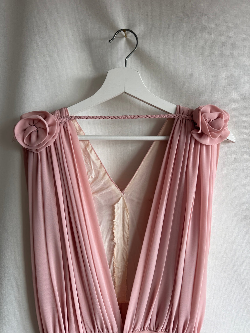 Vestido vintage drapeado Olympia (T.S)