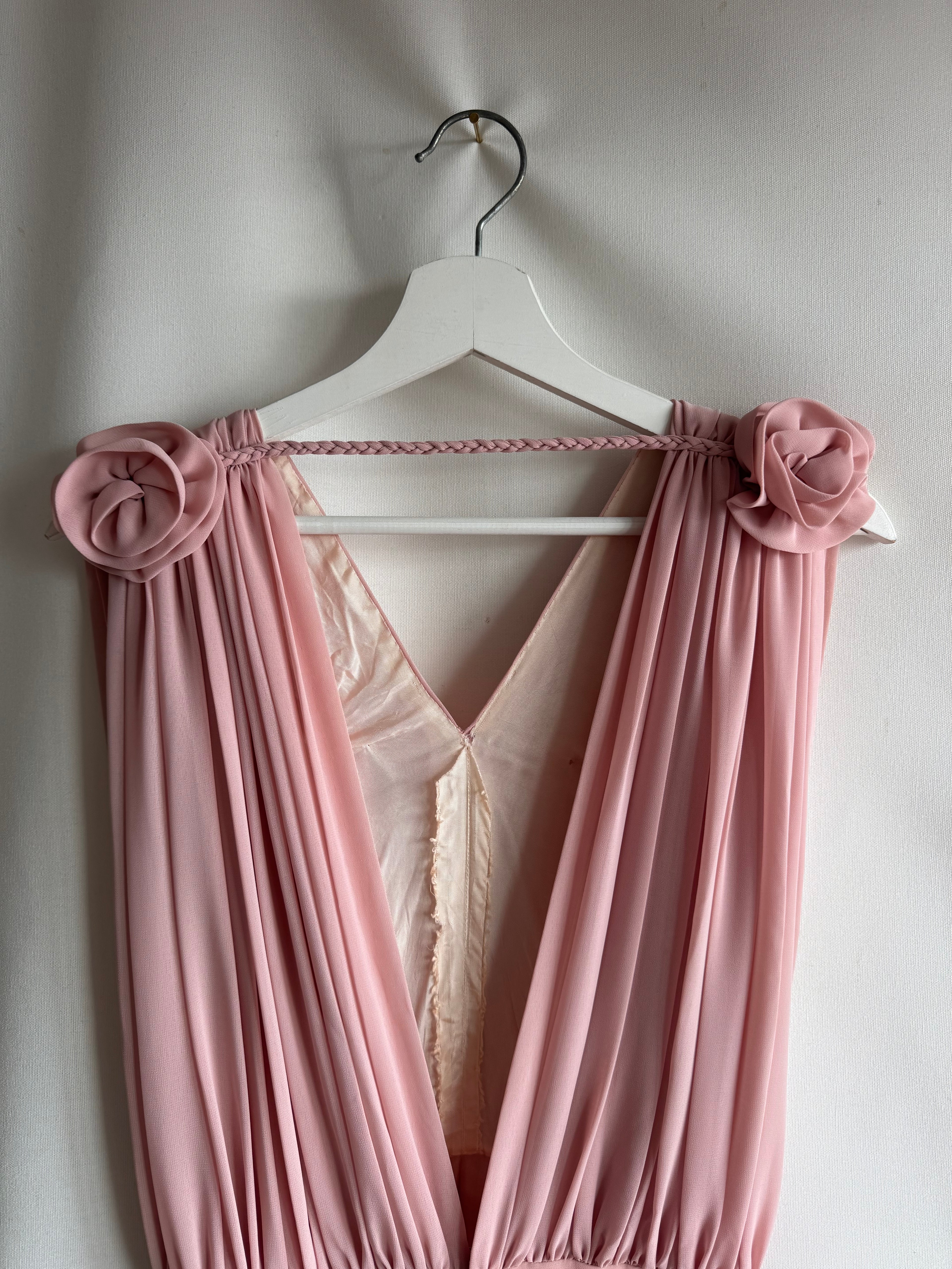Vestido vintage drapeado Olympia (T.S)