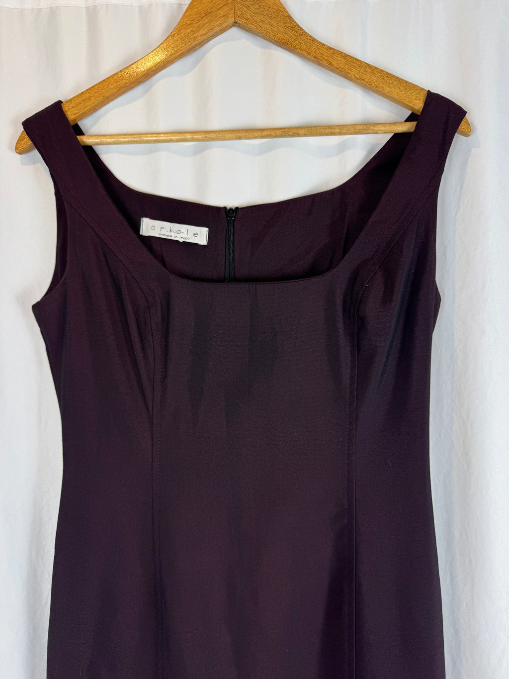 Vestido vintage berenjena (S|M)