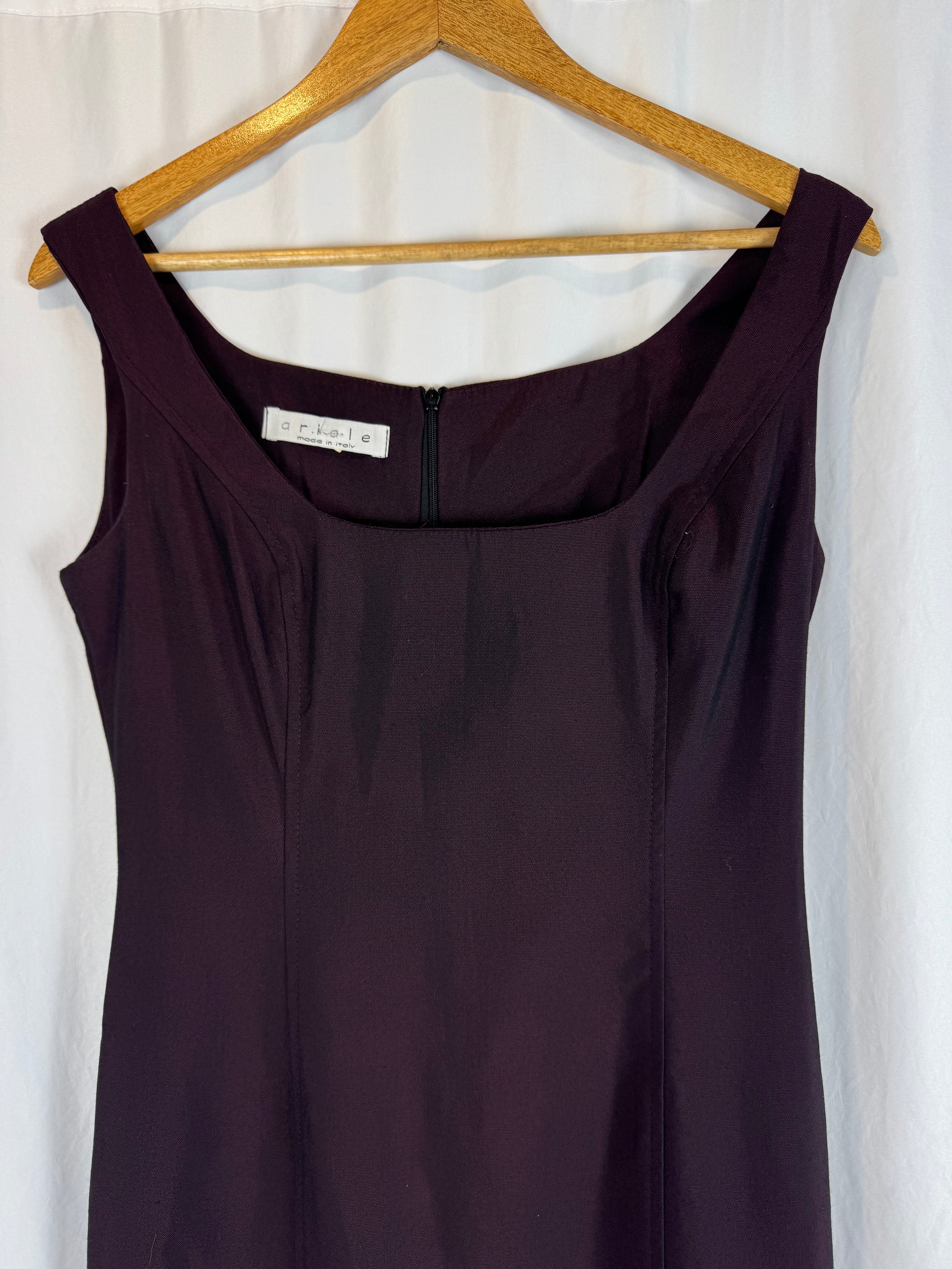 Vestido vintage berenjena (S|M)