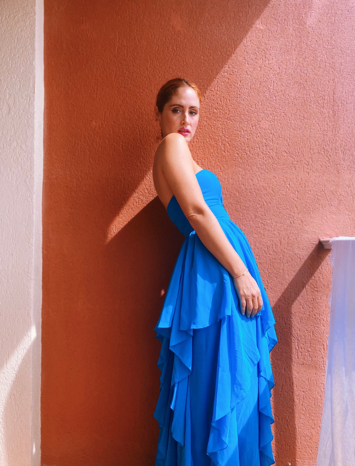 Maxi vestido azul Poete