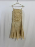 Vestido Boho Beige Pre-Loved con Bordados y Bajo Asimétrico