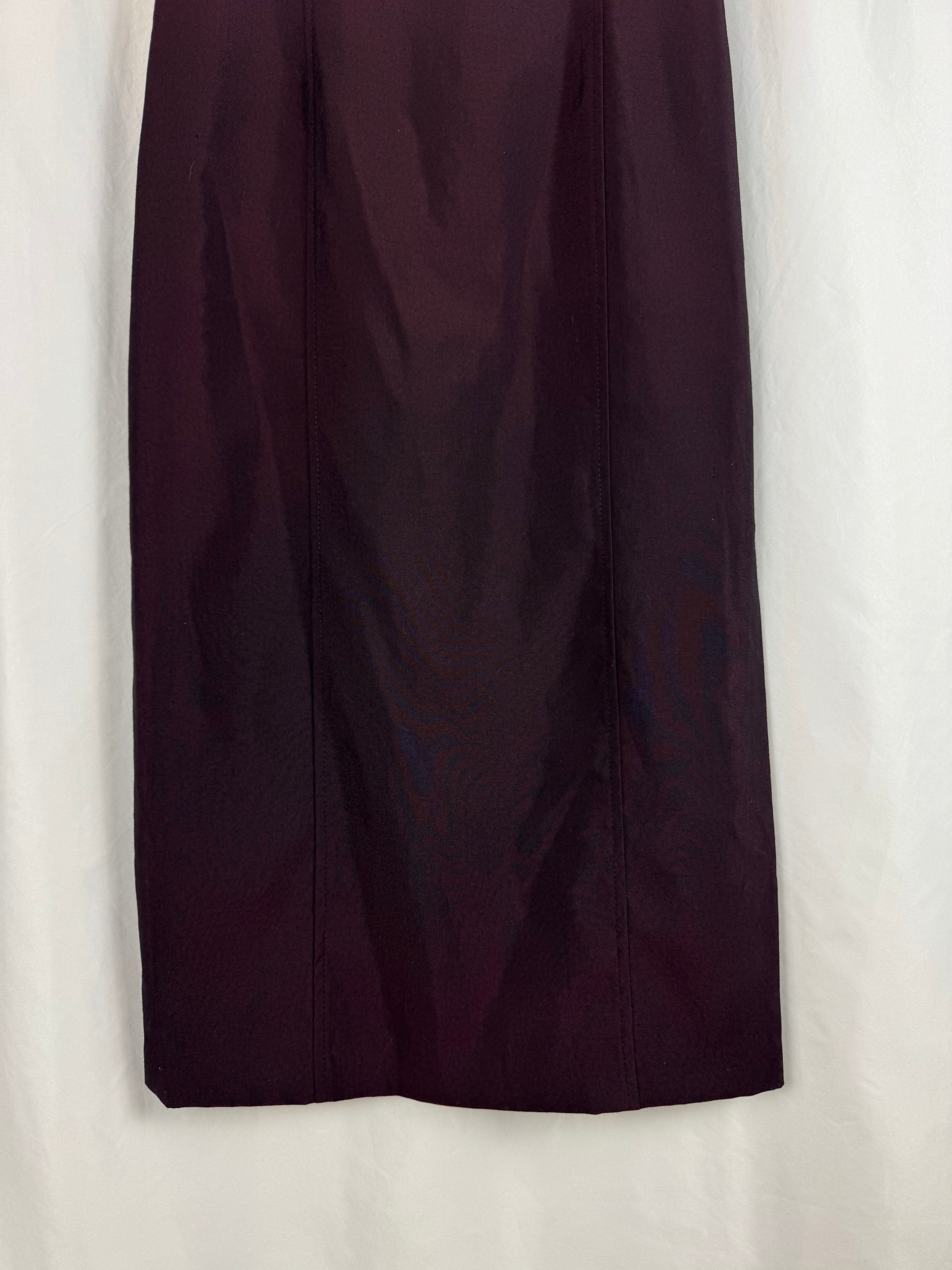 Vestido vintage berenjena (S|M)