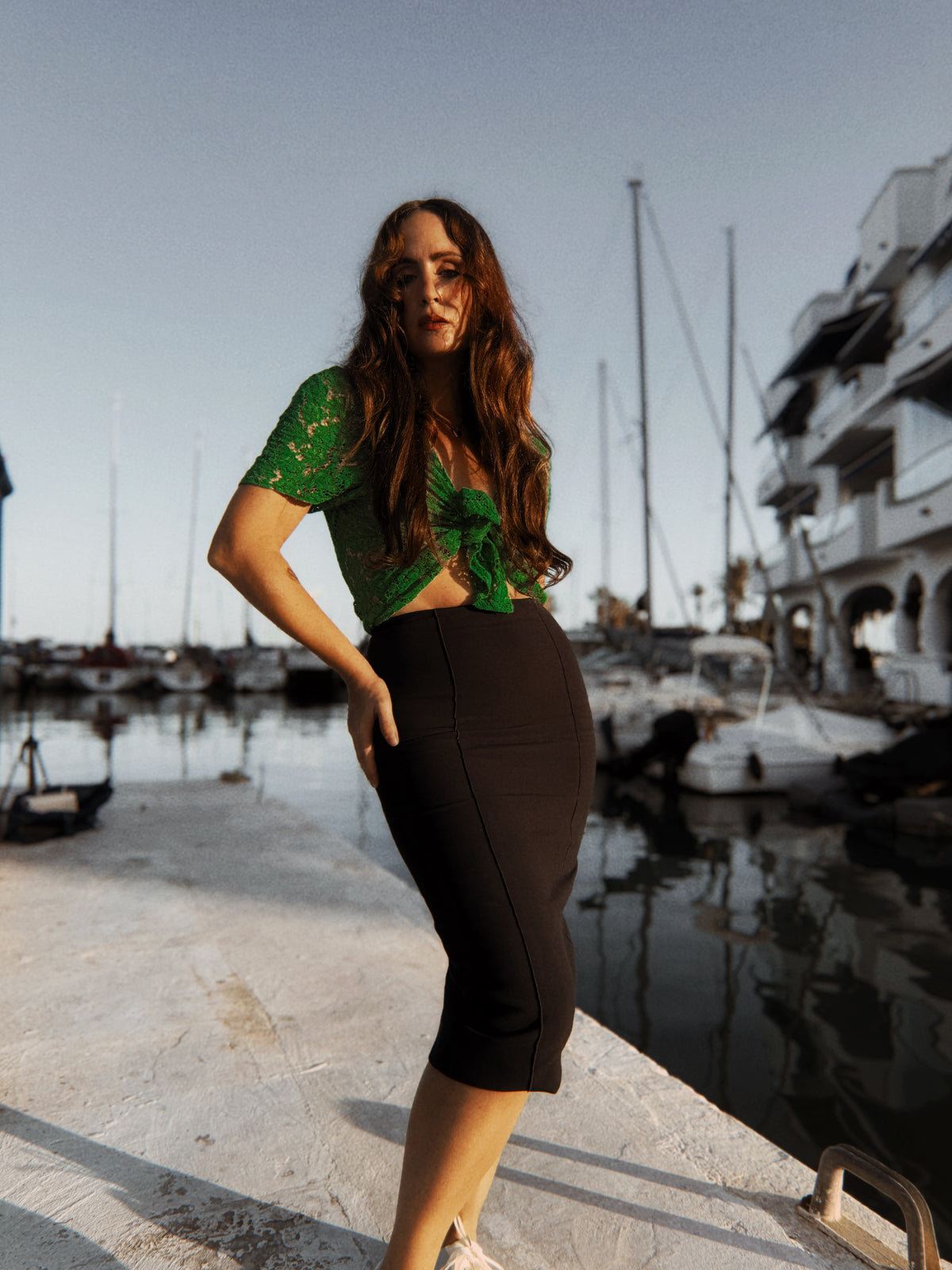 Falda Amanda Wakeley London en azul marino