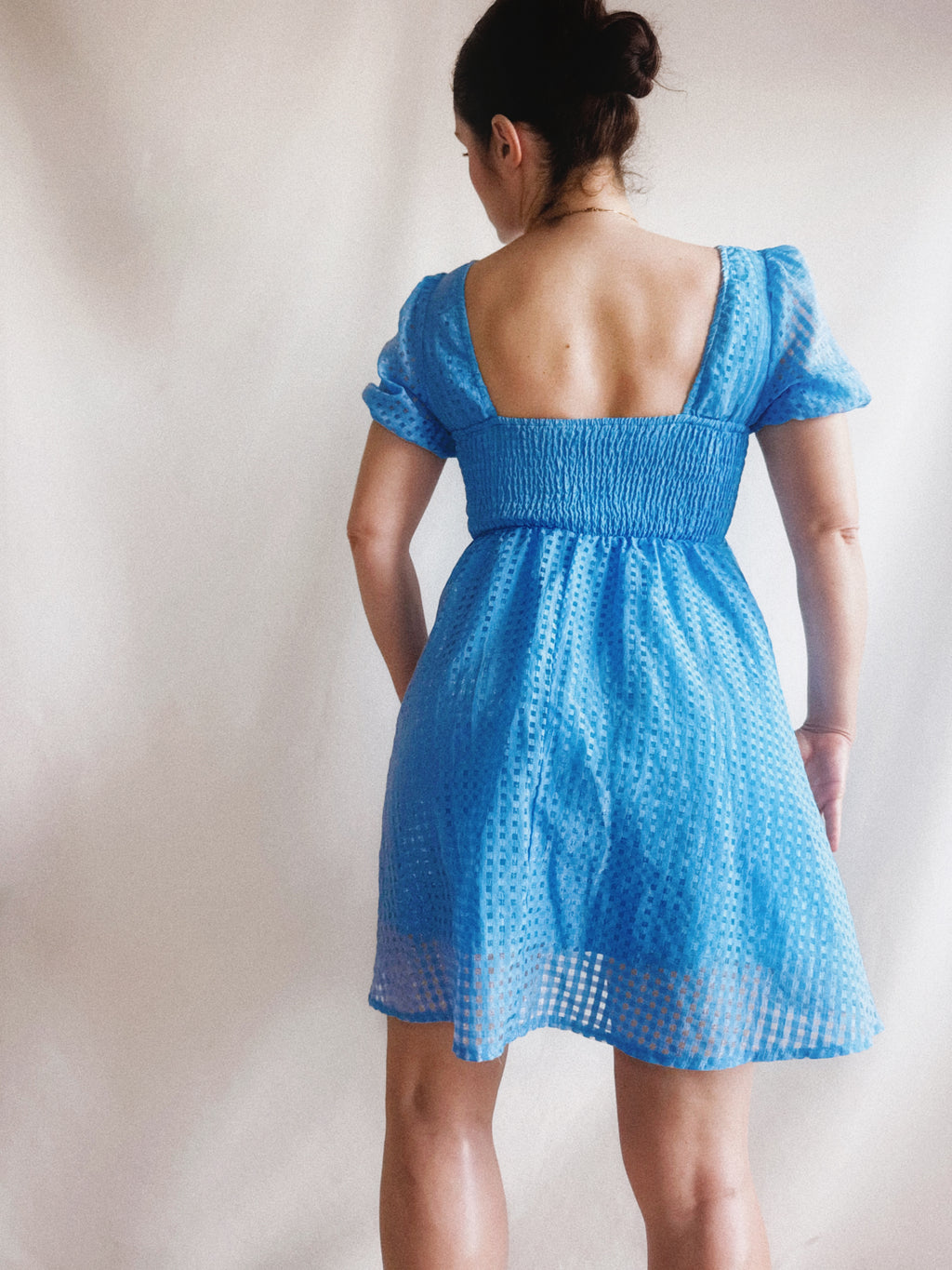 Vestido pre-loved romántico azul