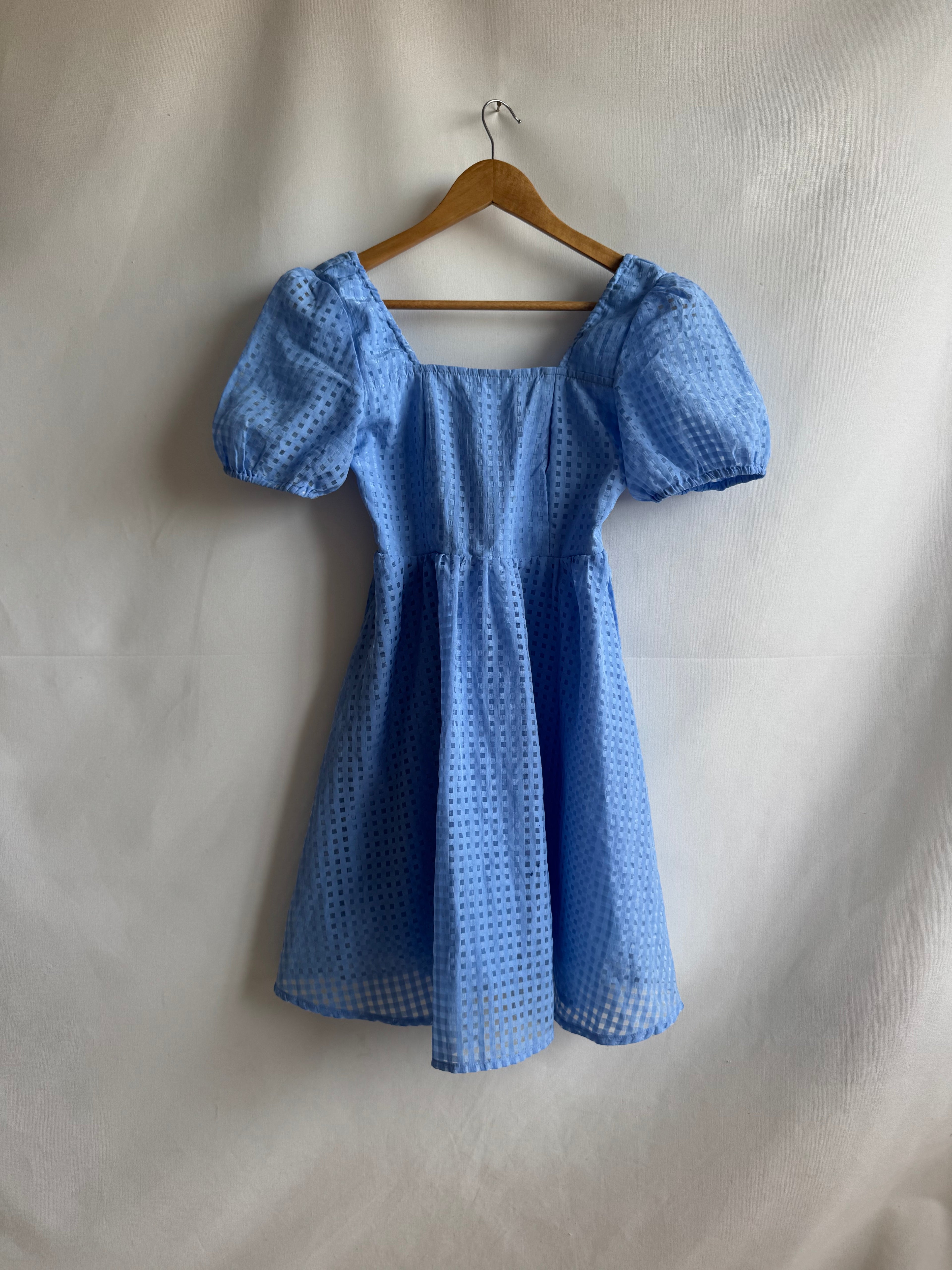 Vestido pre-loved romántico azul (T.S)