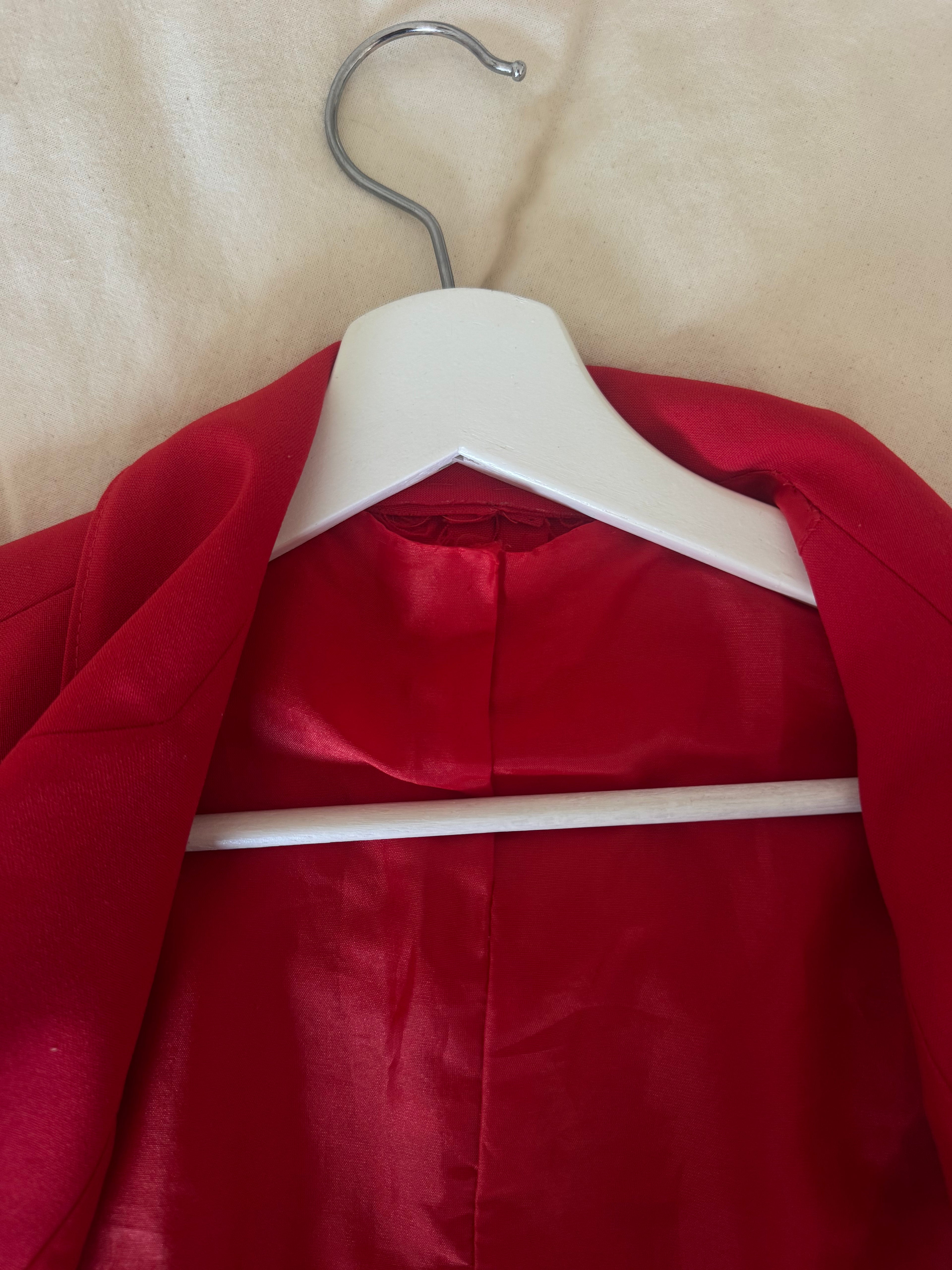 Blazer vintage rojo intenso 90s (T.42)