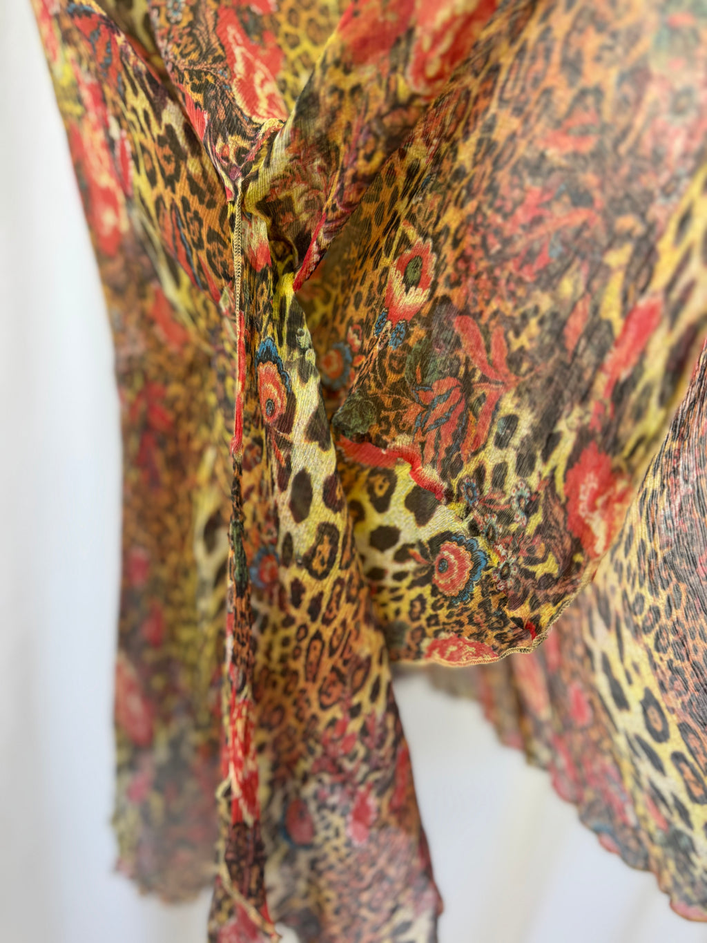 Falda vintage seda print