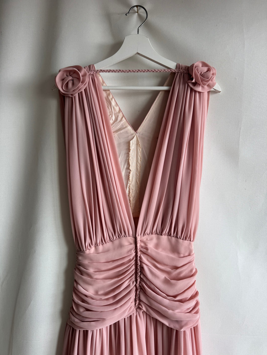 Vestido vintage drapeado Olympia (T.S)