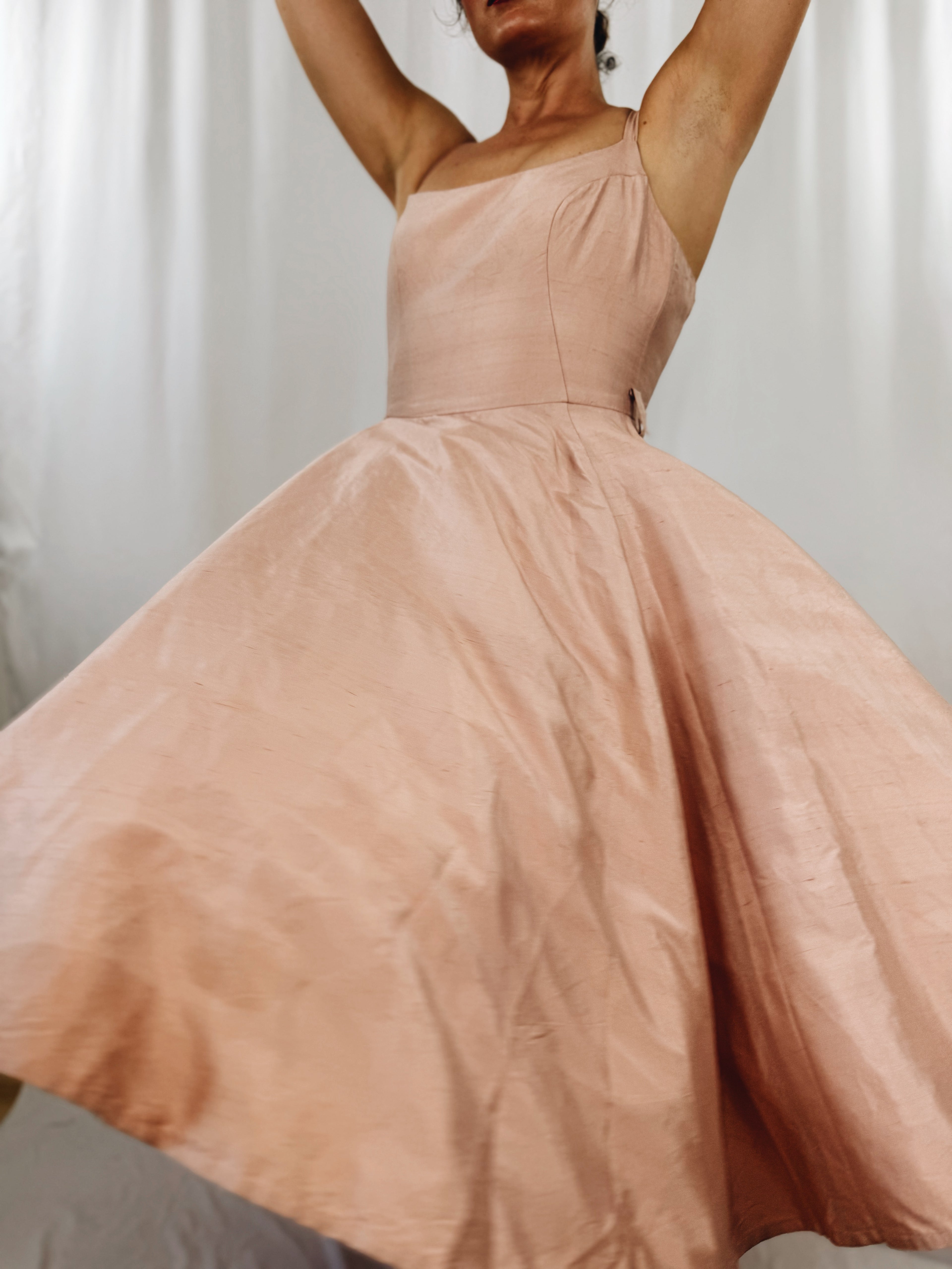 Vestido vintage seda