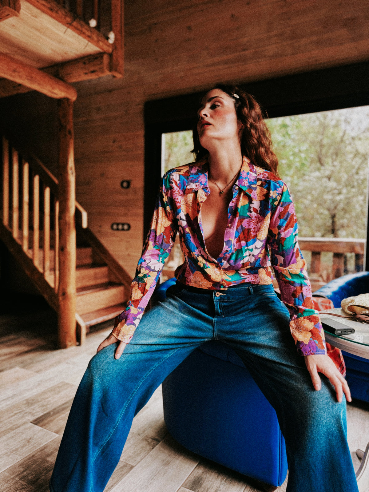 Camisa Floral Retro SUNCOO Paris | Pieza Única
