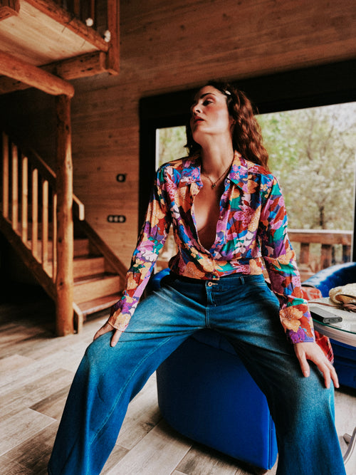 Camisa Floral Retro SUNCOO Paris | Pieza Única