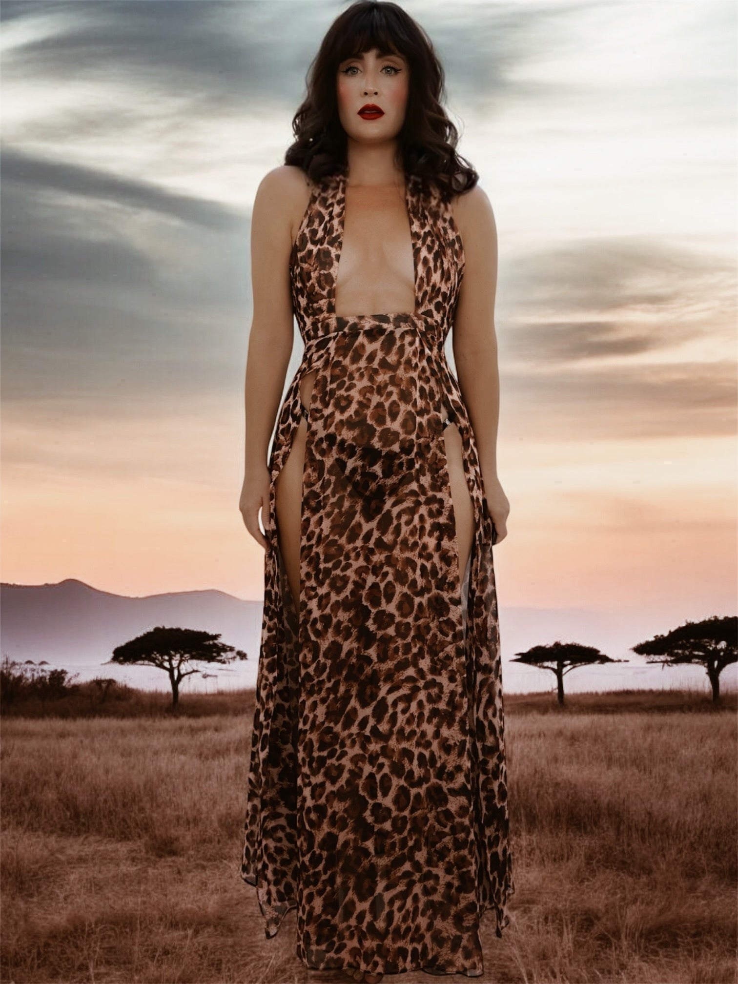Vestido print animal